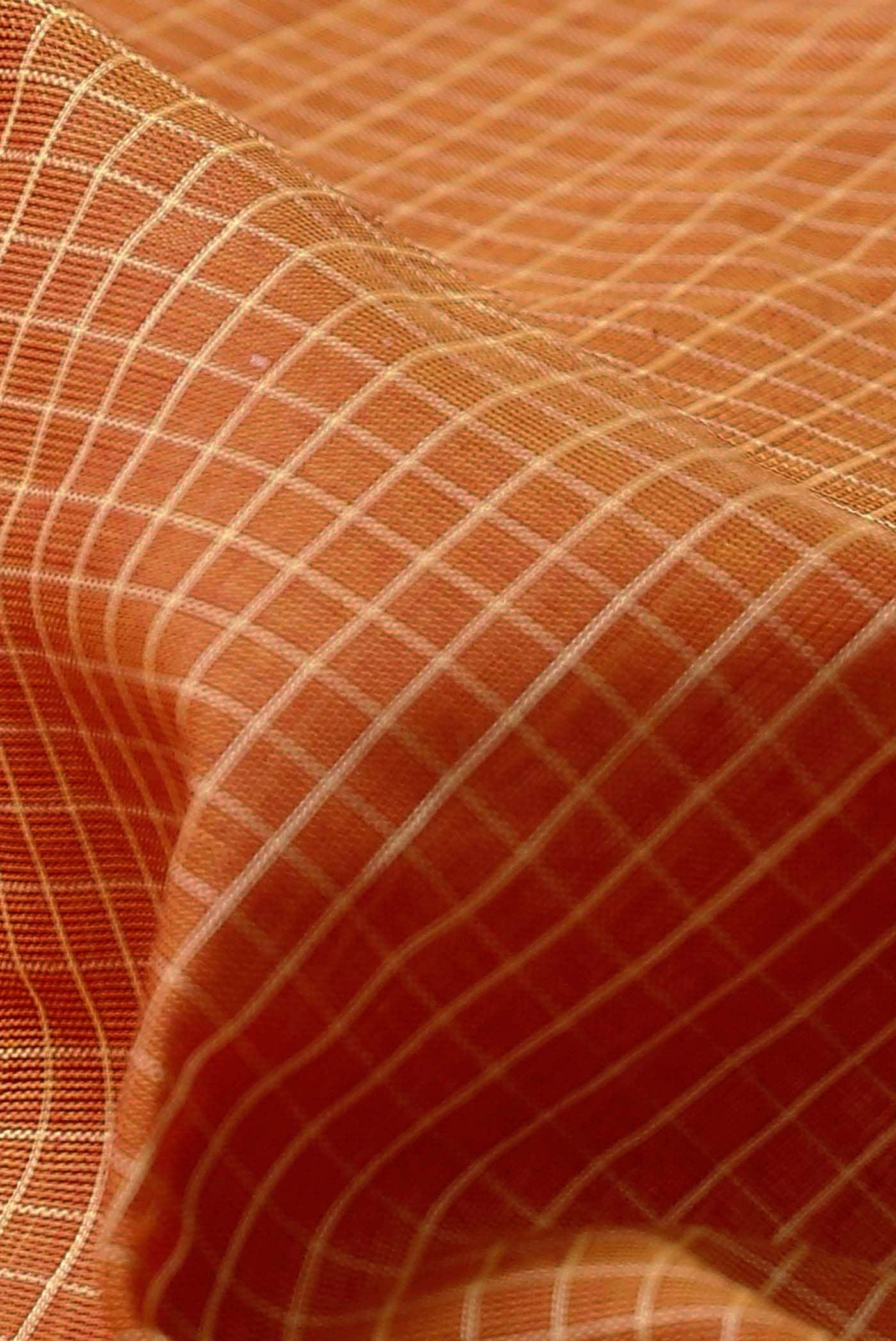 Orange Gadwal cotton Saree