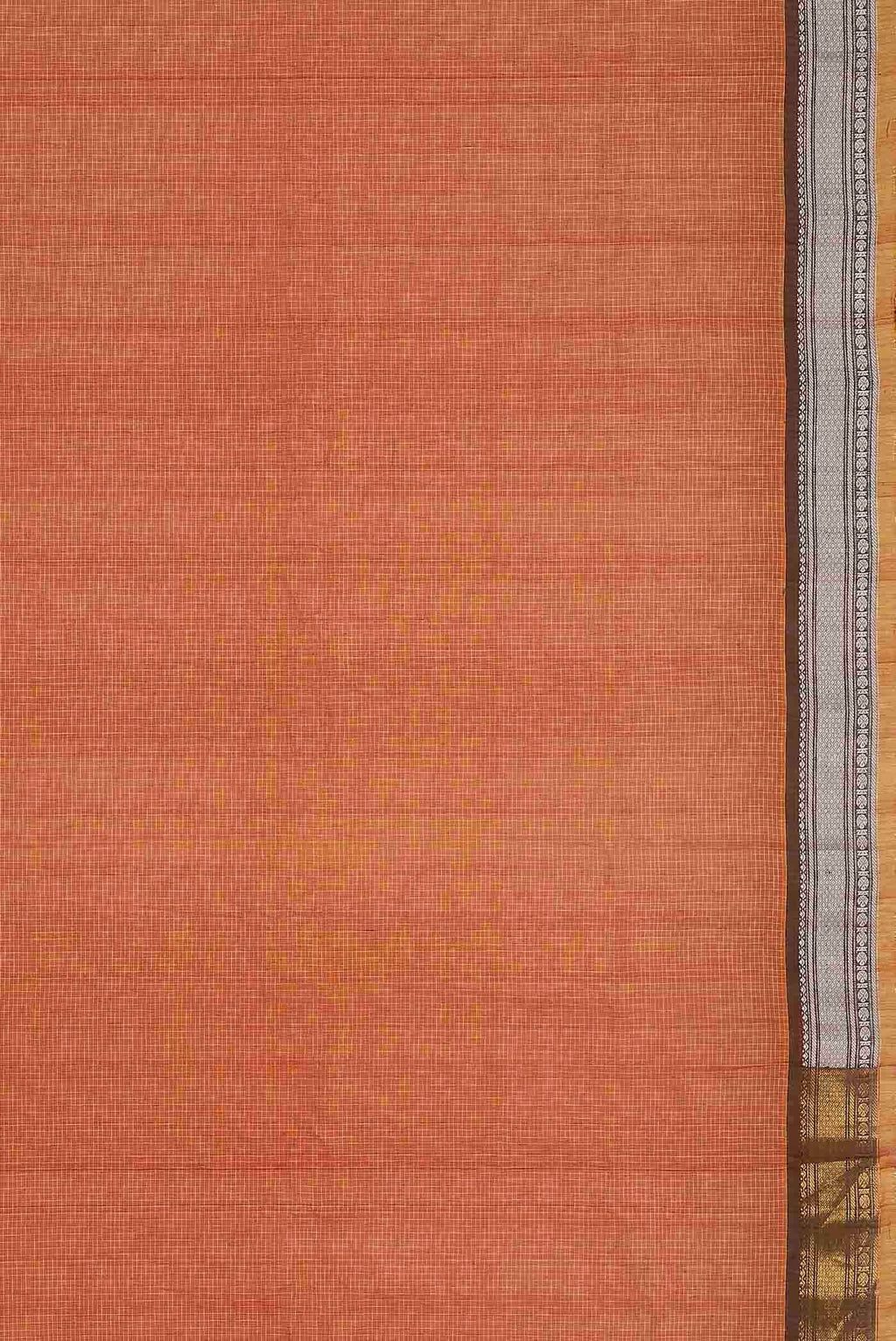 Orange Gadwal cotton Saree