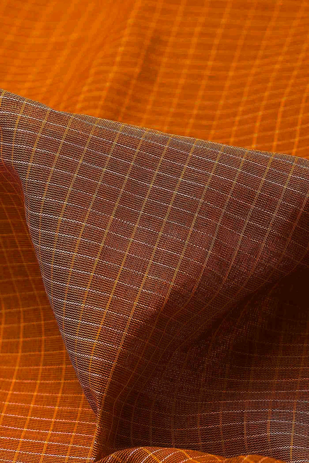 Orange Gadwal cotton Saree