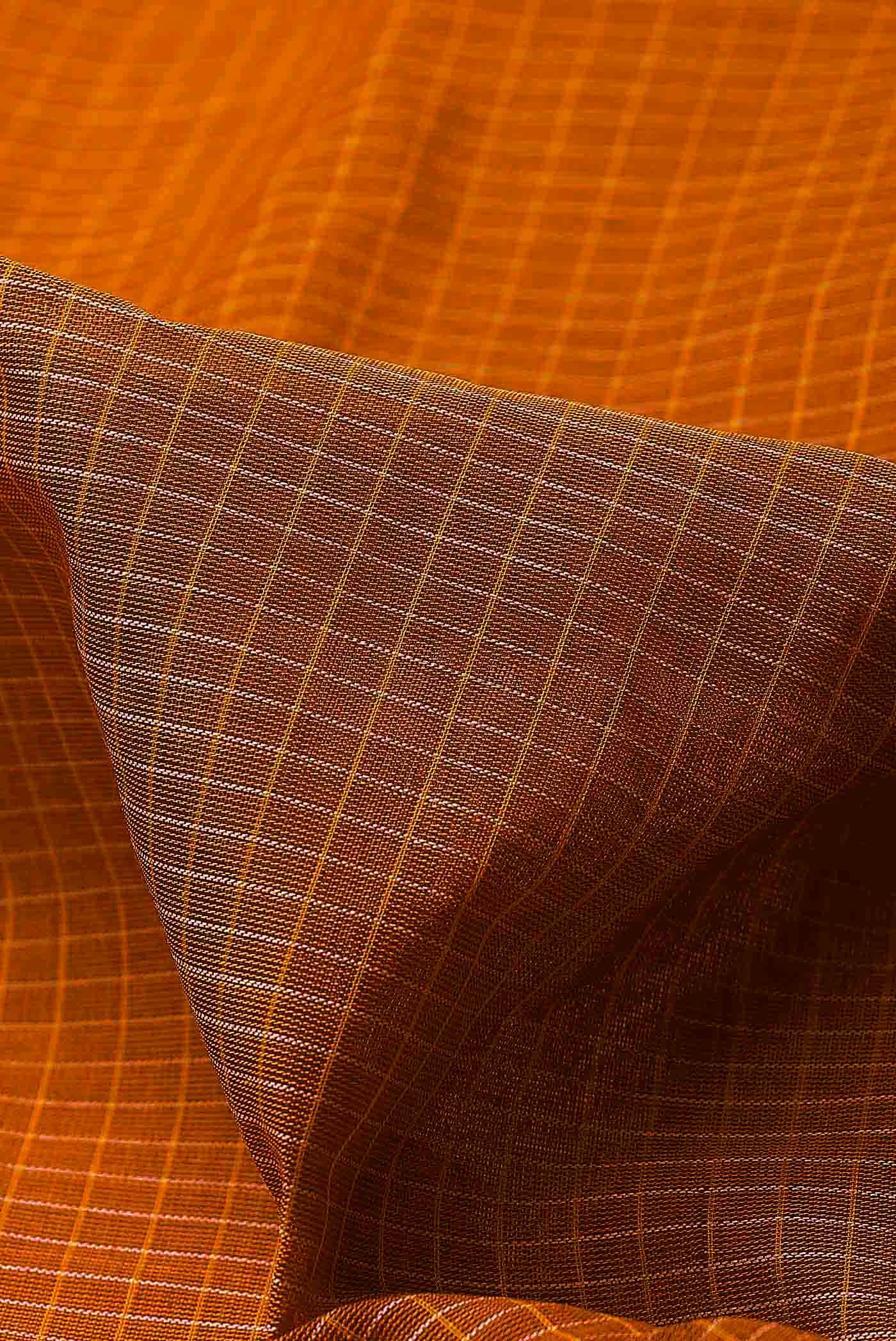 Orange Gadwal cotton Saree