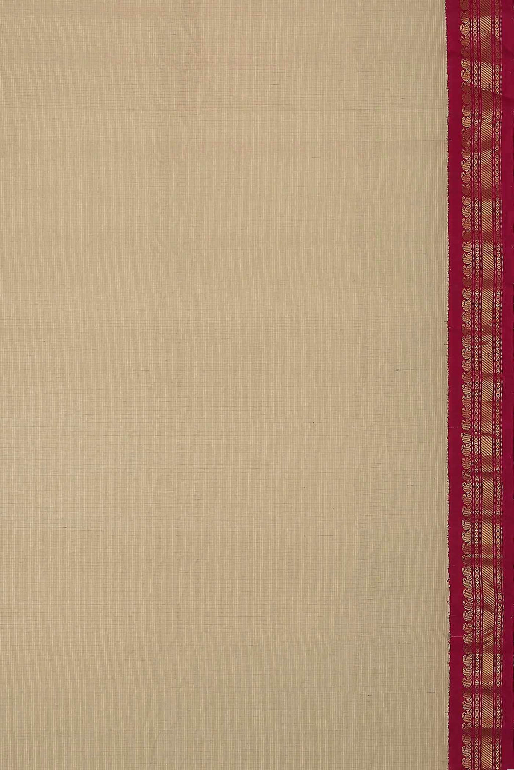 Beige Gadwal cotton Saree
