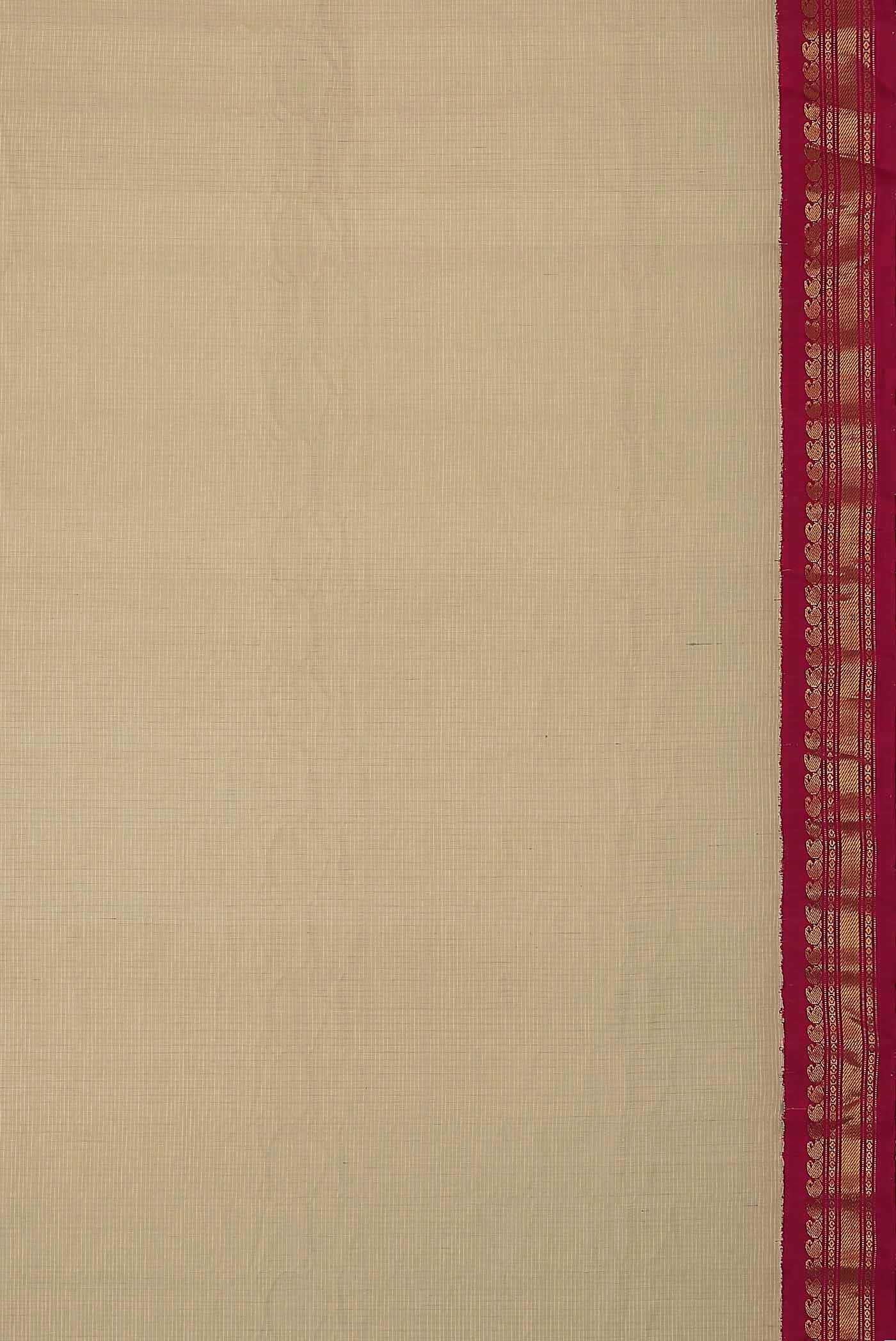 Beige Gadwal cotton Saree
