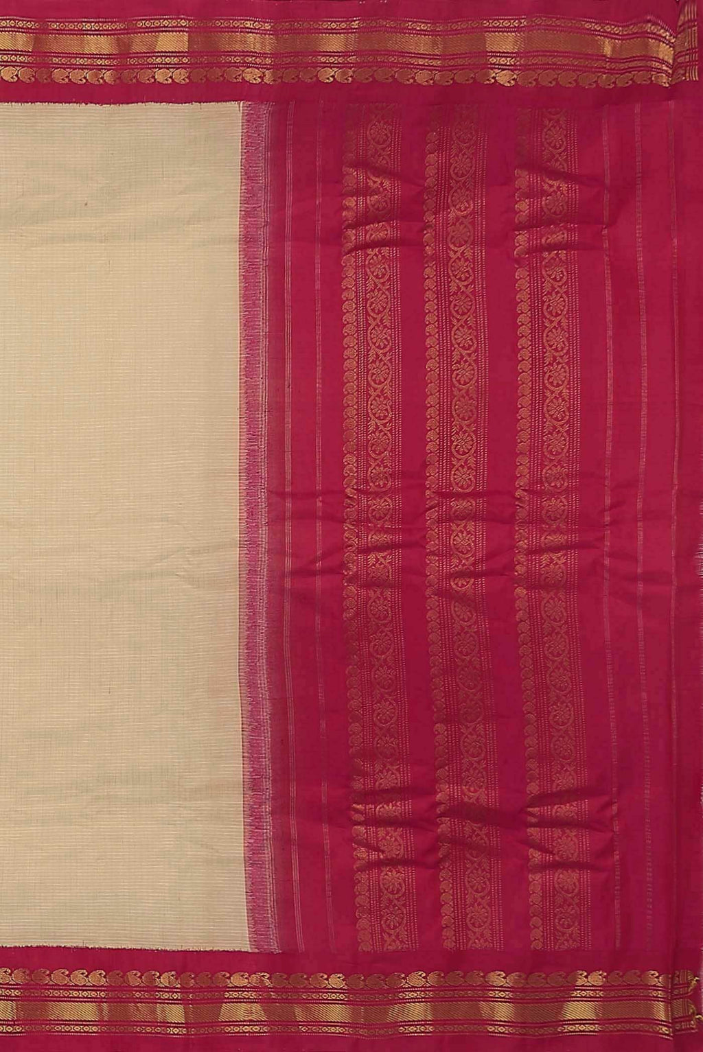 Beige Gadwal cotton Saree