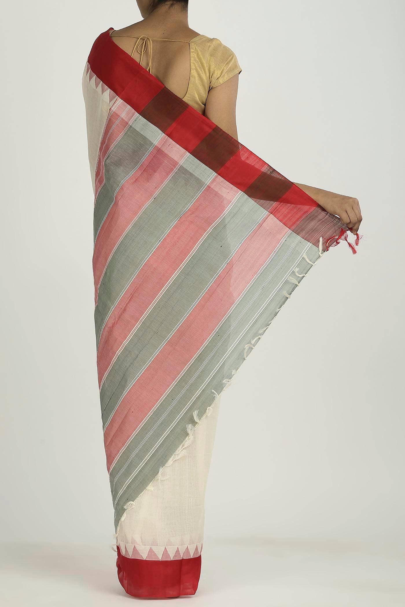 Off White Kanchi Cotton Saree