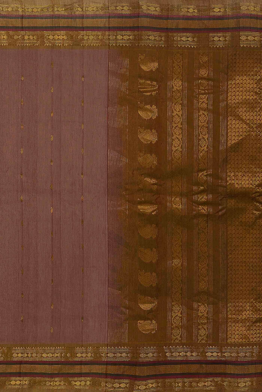 Brown Gadwal cotton Saree