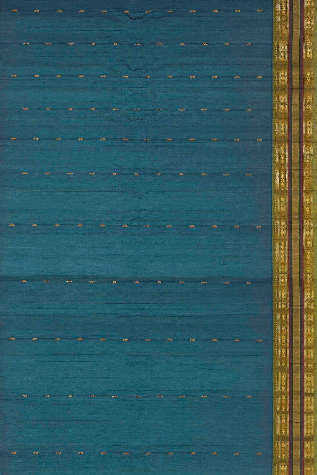 Blue Gadwal Silk Cotton Saree