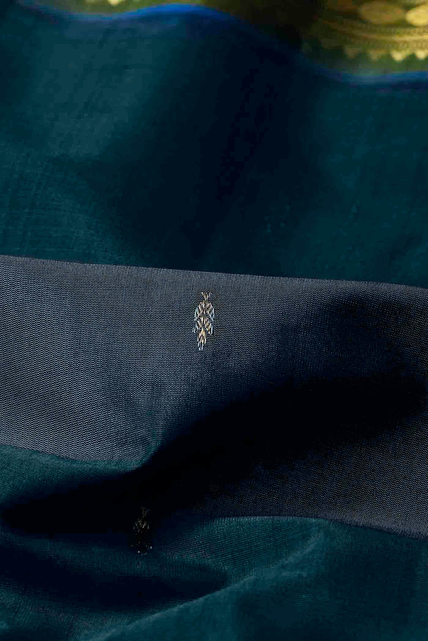 Blue Gadwal Silk Cotton Saree