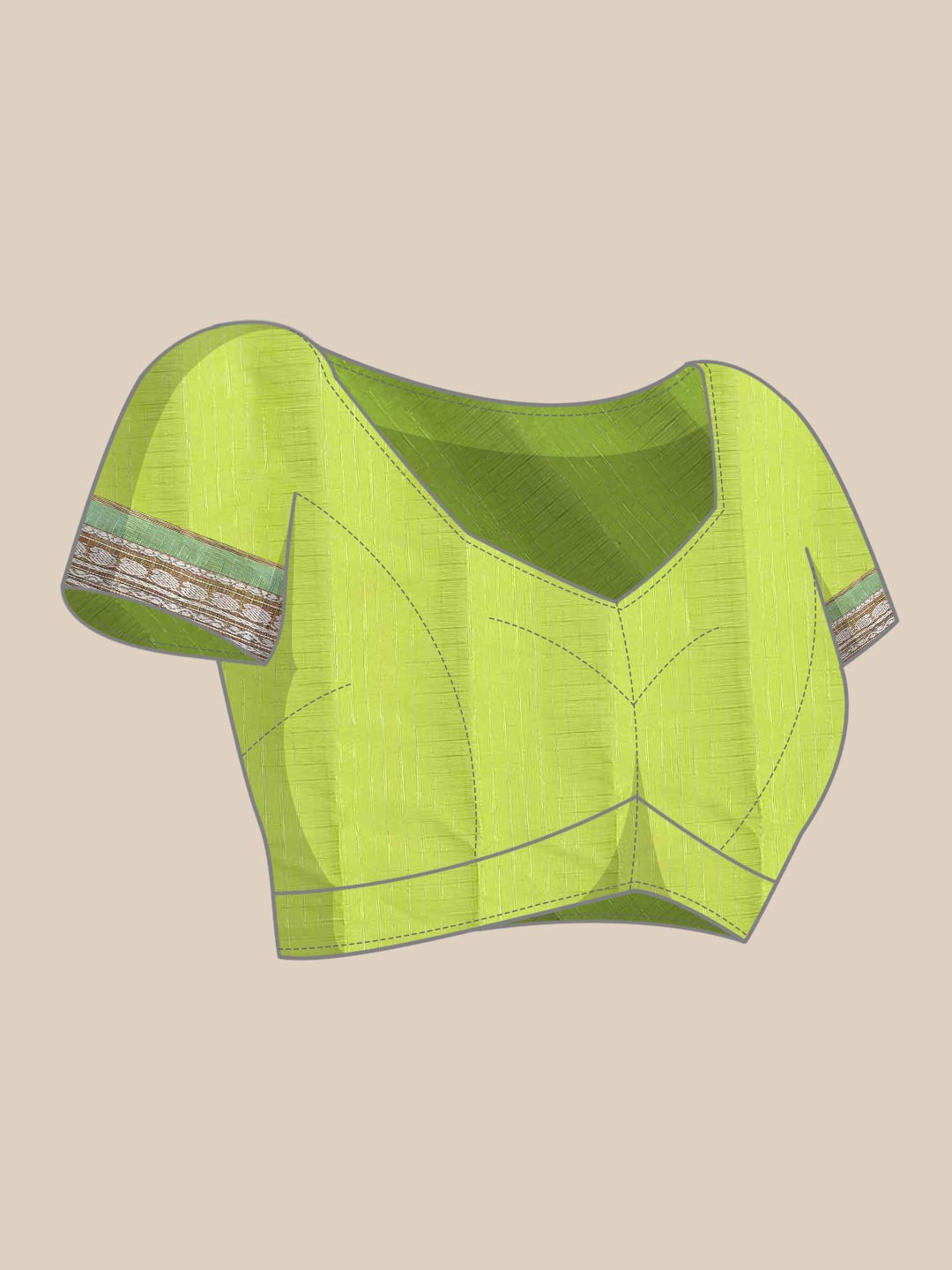 Parrot Green Gadwal Silk Cotton Saree