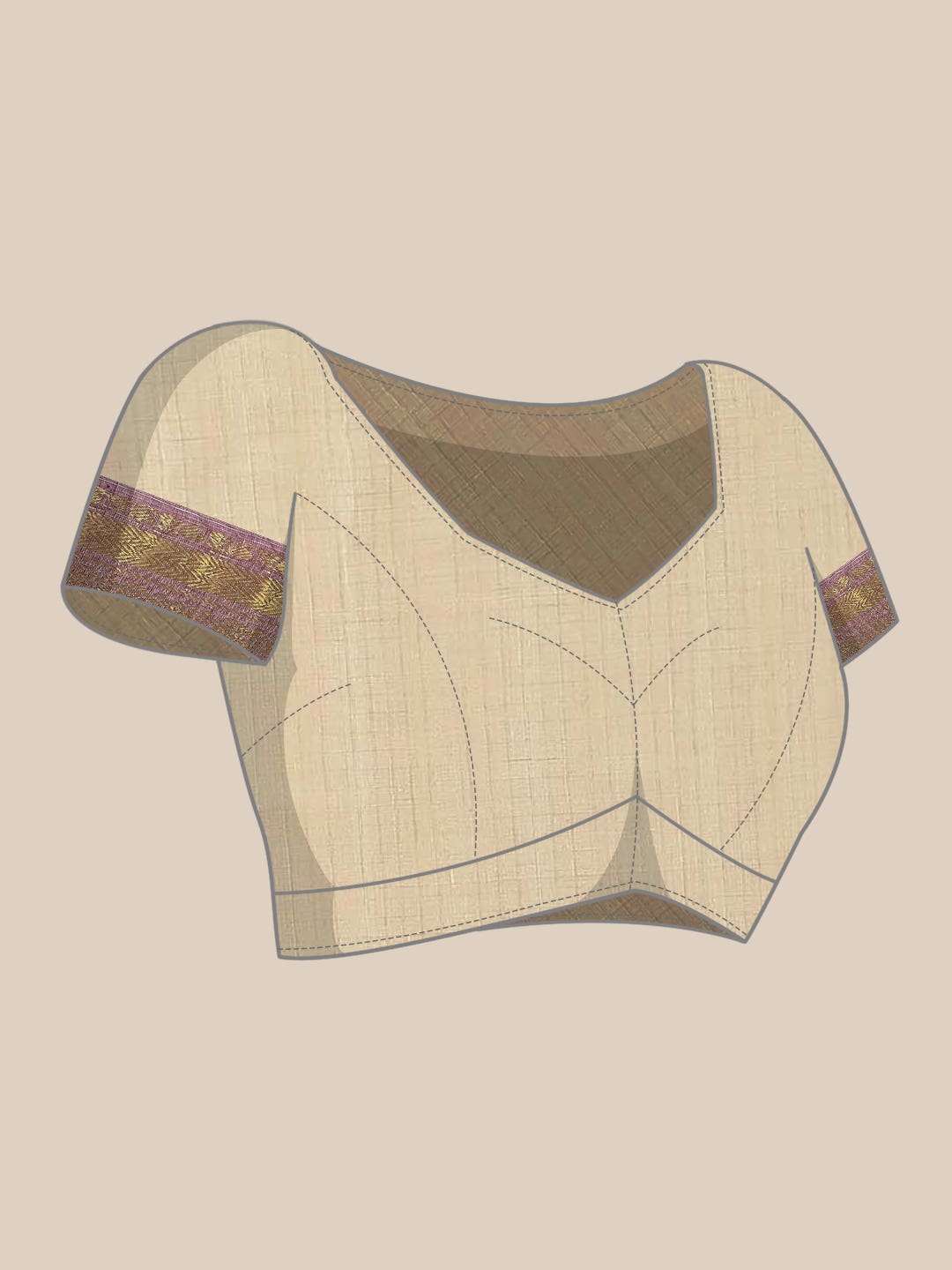Beige Gadwal Silk Cotton Saree