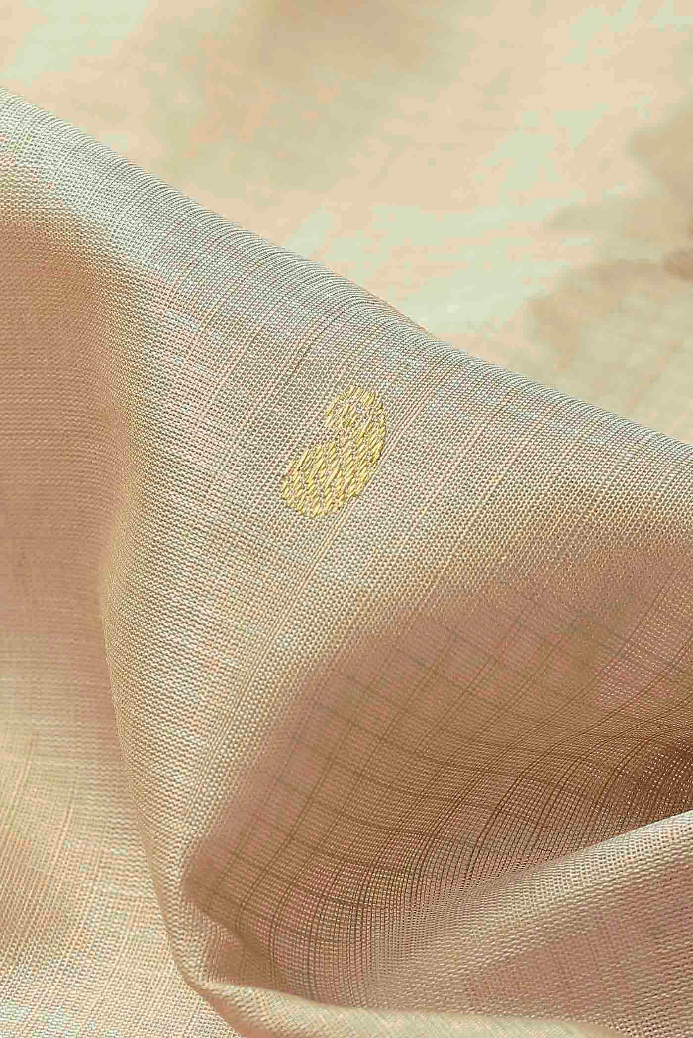 Beige Gadwal Silk Cotton Saree