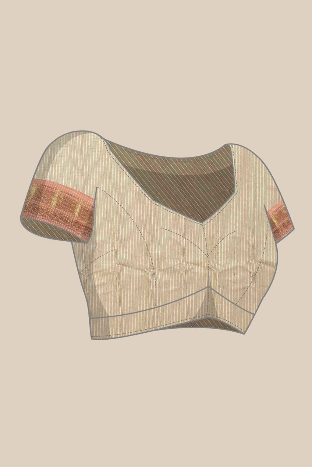 Beige Gadwal Silk Cotton Saree