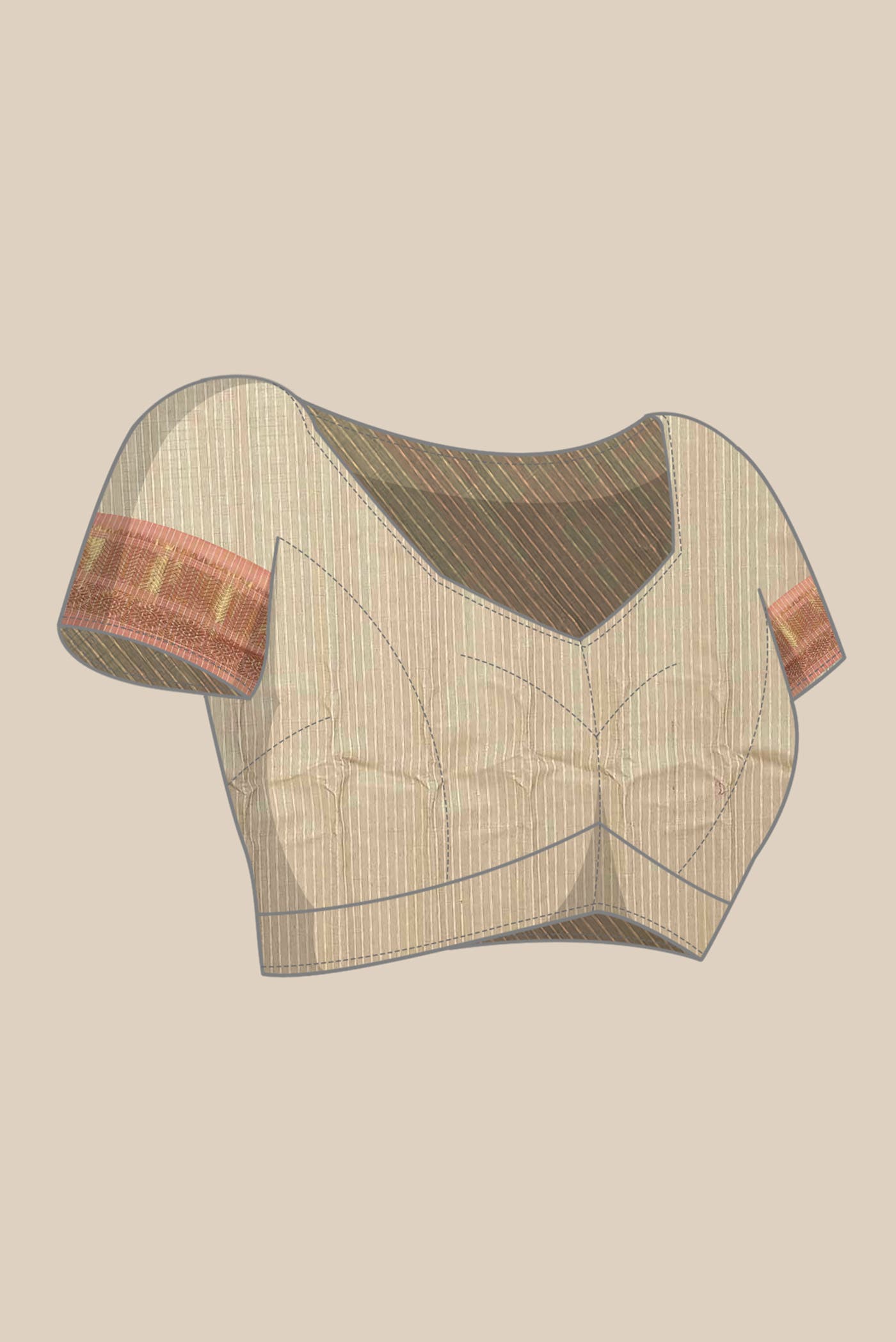 Beige Gadwal Silk Cotton Saree
