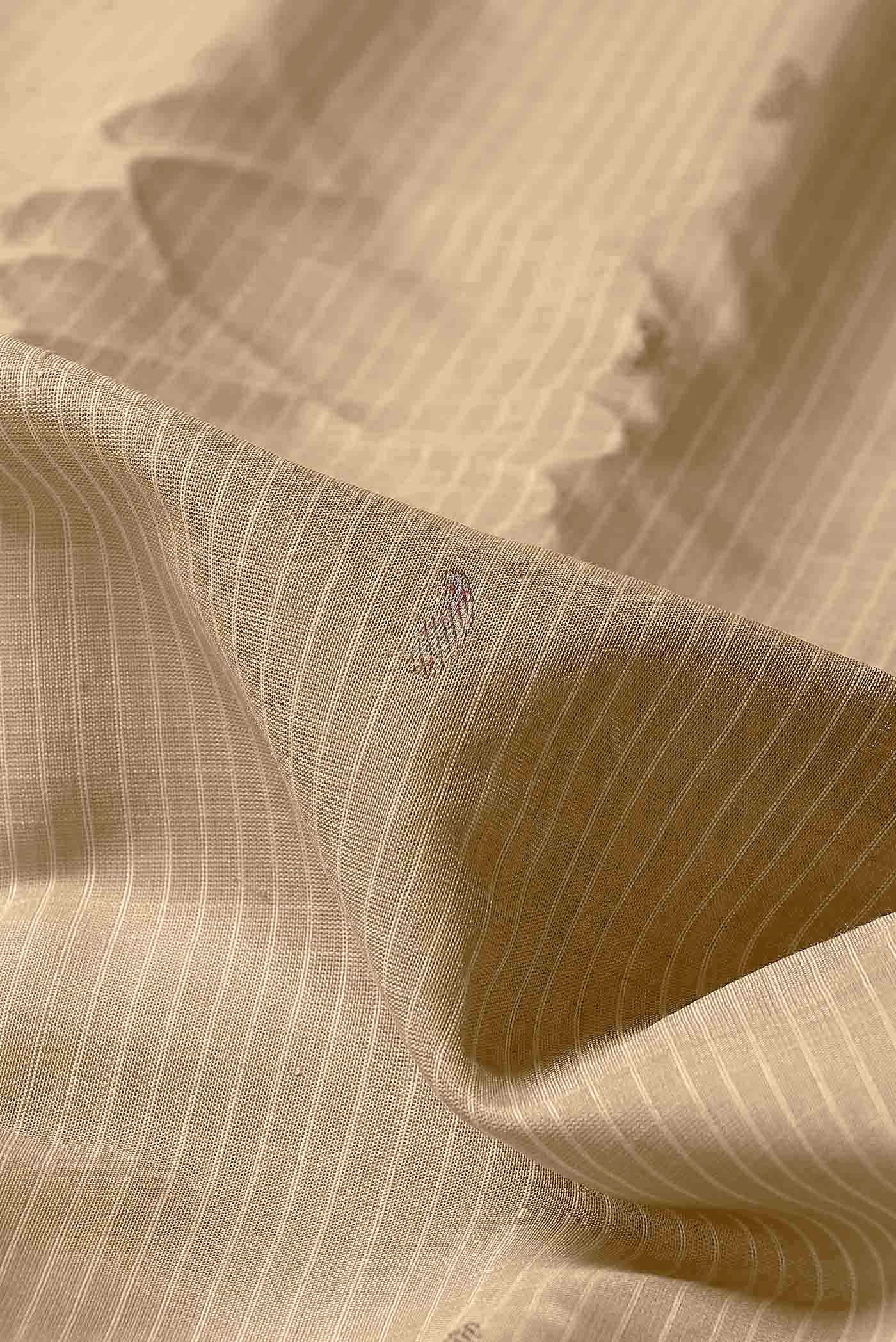 Beige Gadwal Silk Cotton Saree