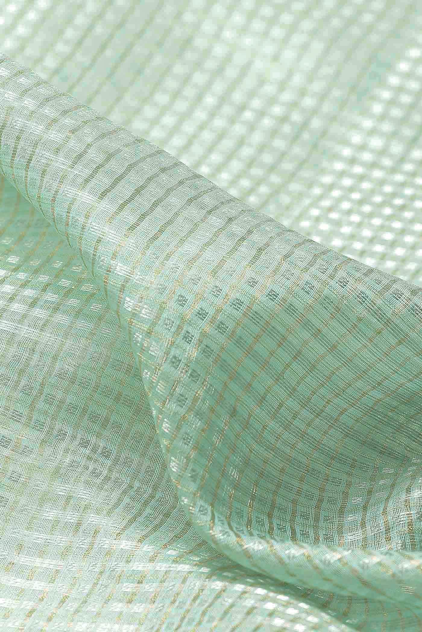 Light Green Maheshwari Silk Cotton Saree