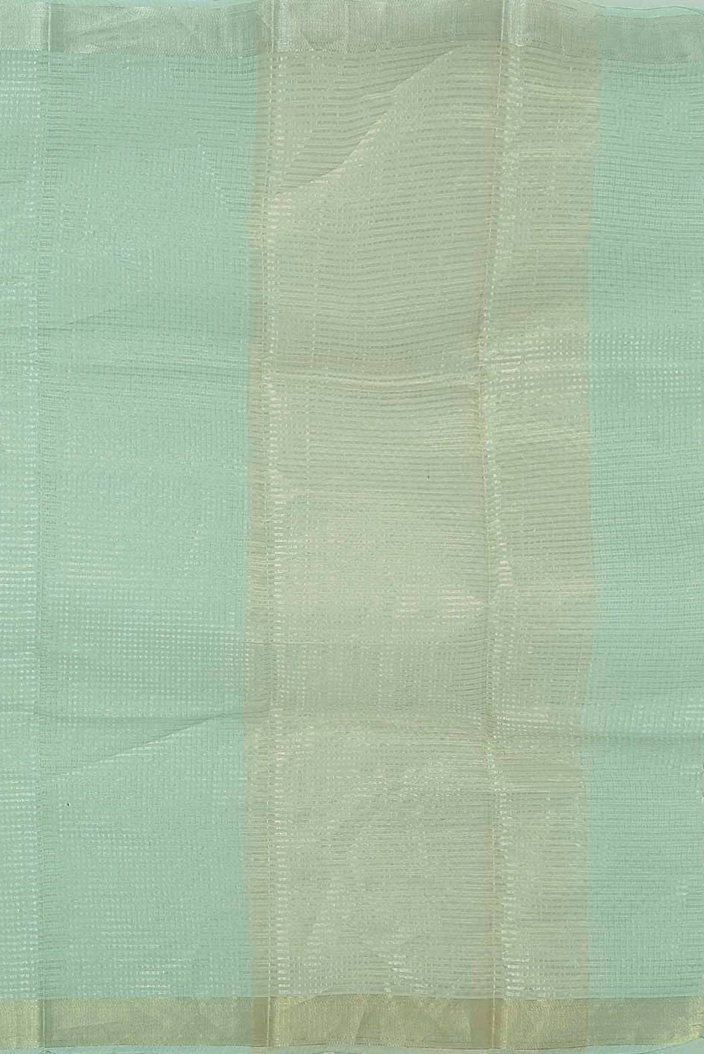 Light Green Maheshwari Silk Cotton Saree