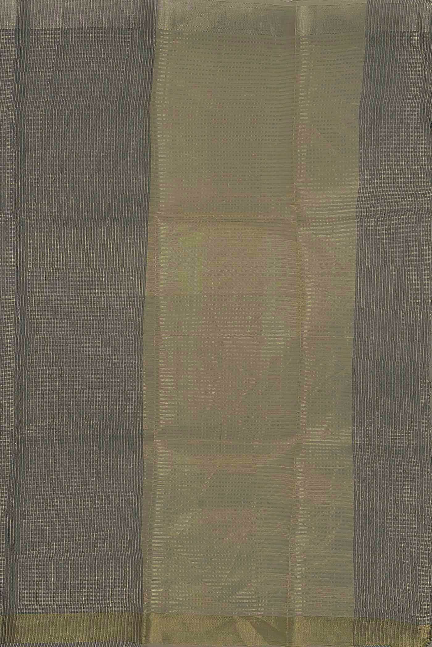 Grey Maheshwari Silk Cotton Saree