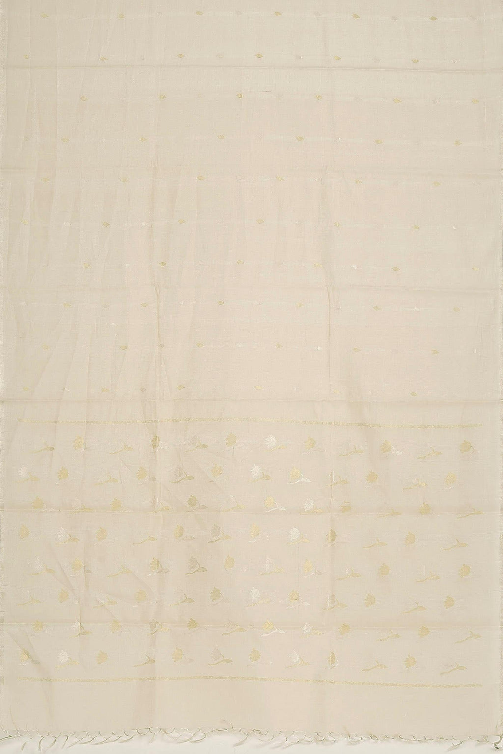 Cream Bhagalpuri Tussar Silk Saree