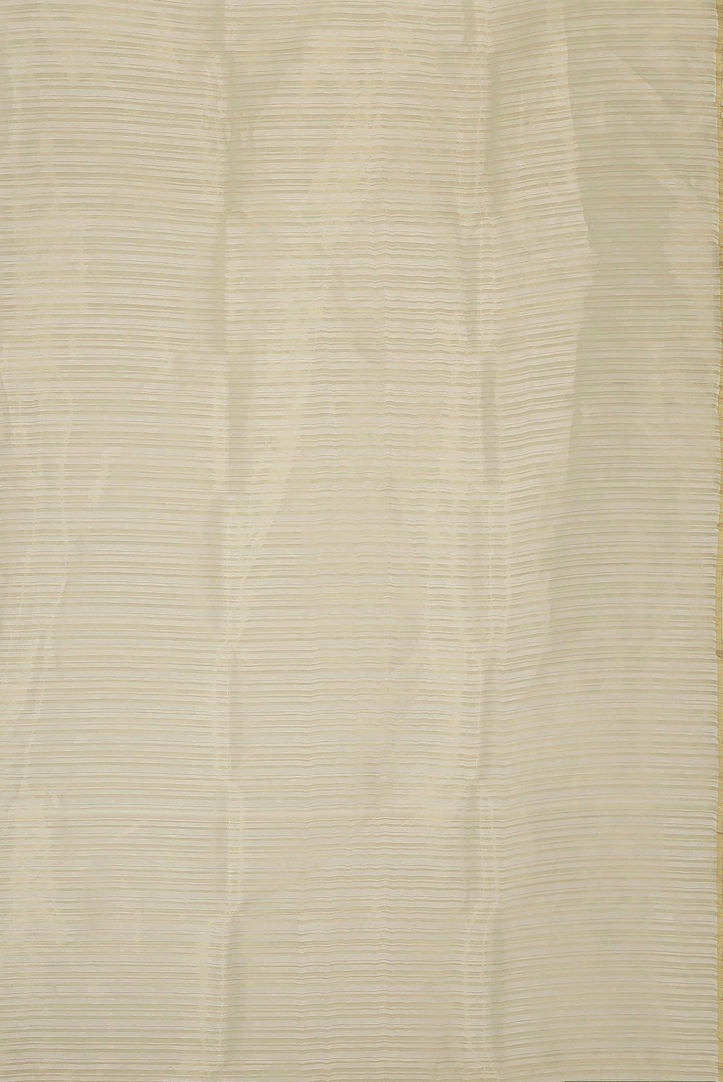 Cream Maheshwari Silk Cotton Saree