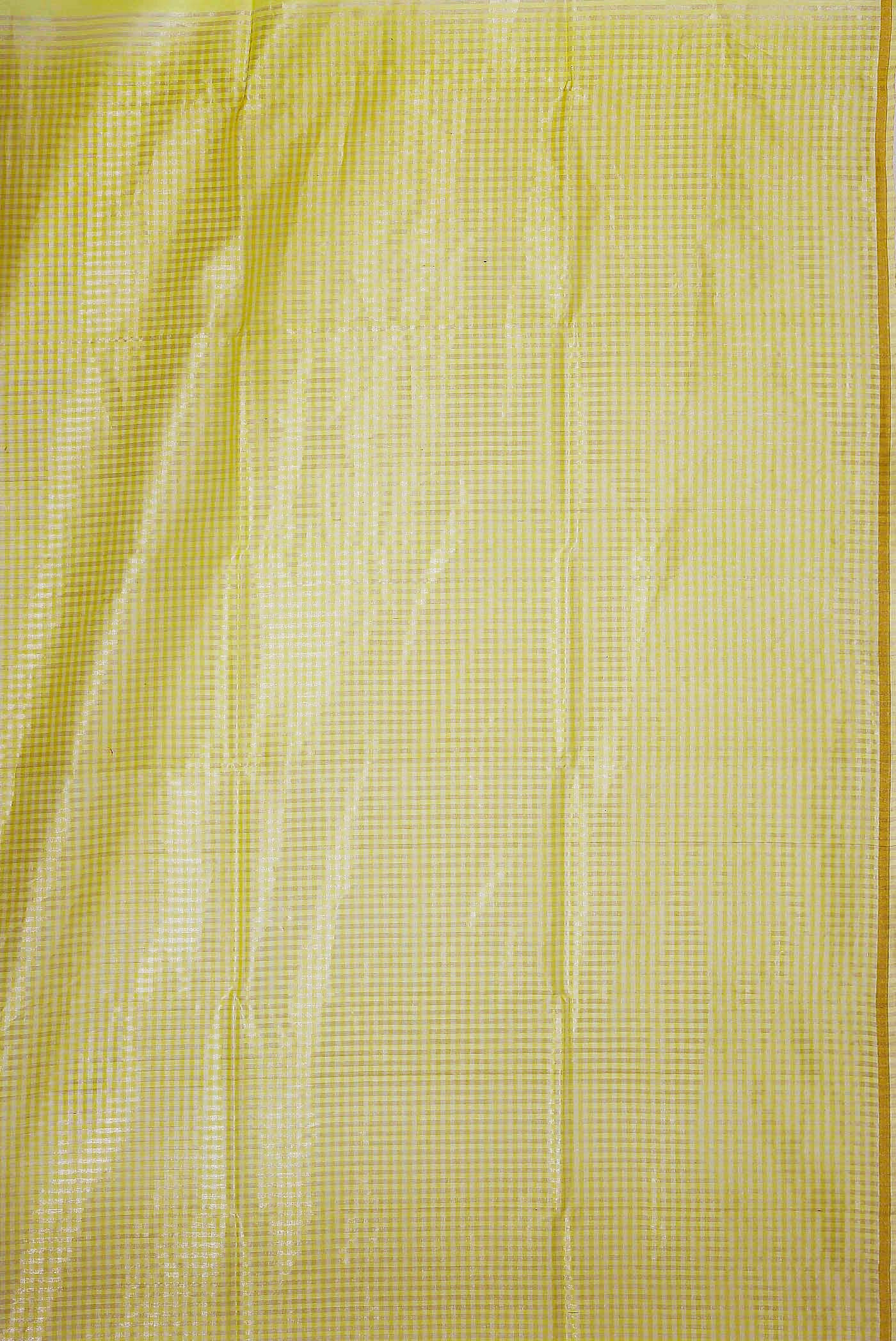 Yellow Tussar Silk Saree