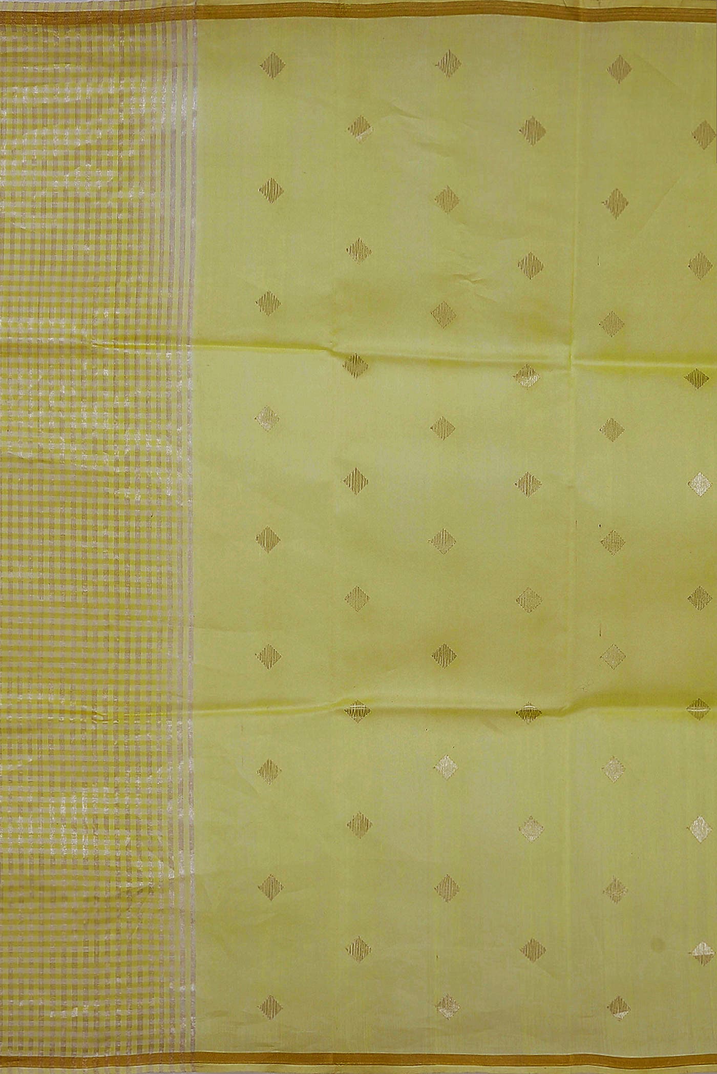 Yellow Tussar Silk Saree