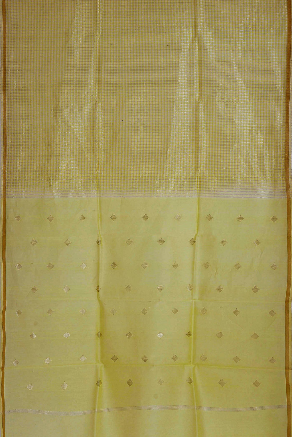 Yellow Tussar Silk Saree