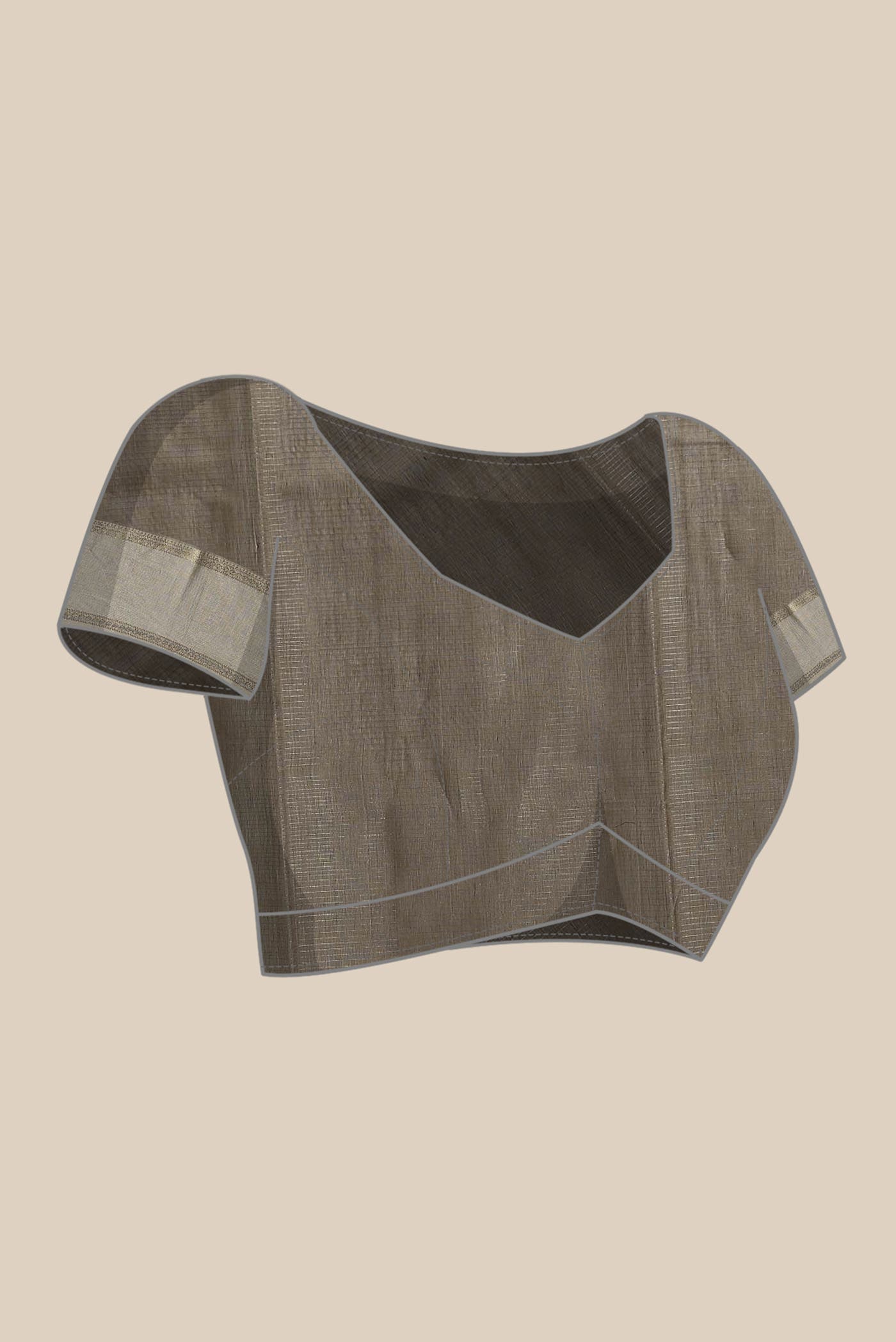 Grey Maheshwari Silk Cotton Saree