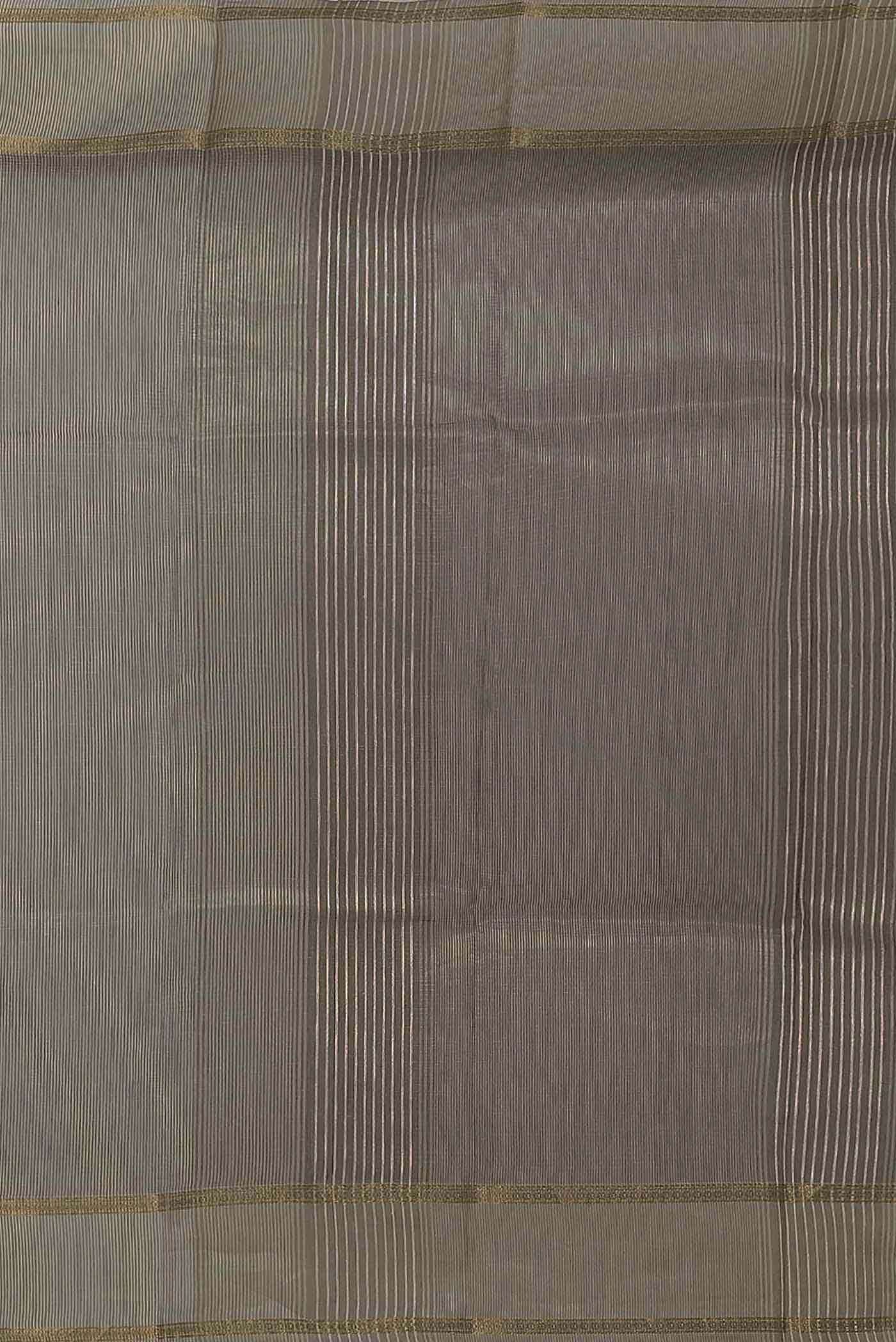 Grey Maheshwari Silk Cotton Saree