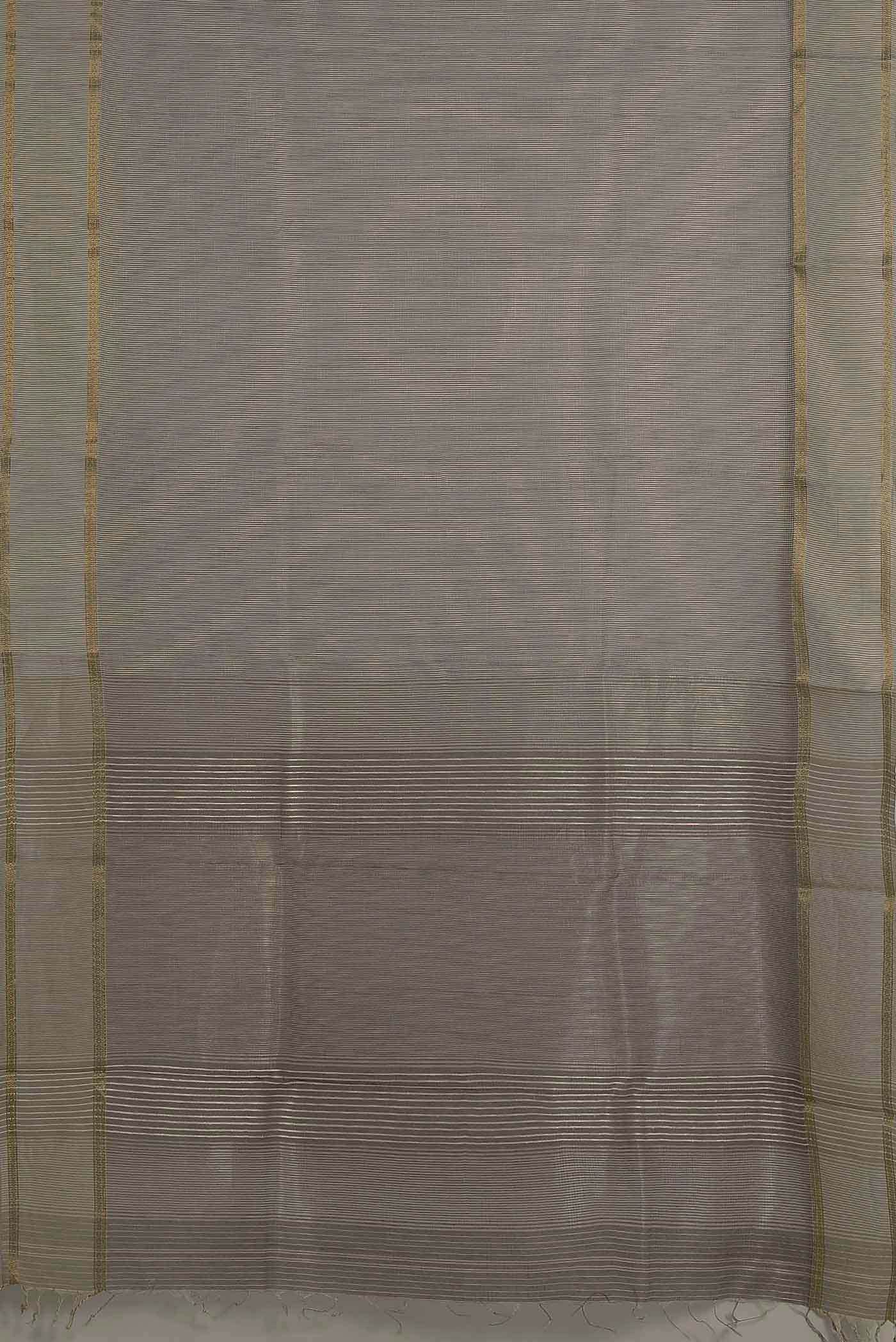 Grey Maheshwari Silk Cotton Saree