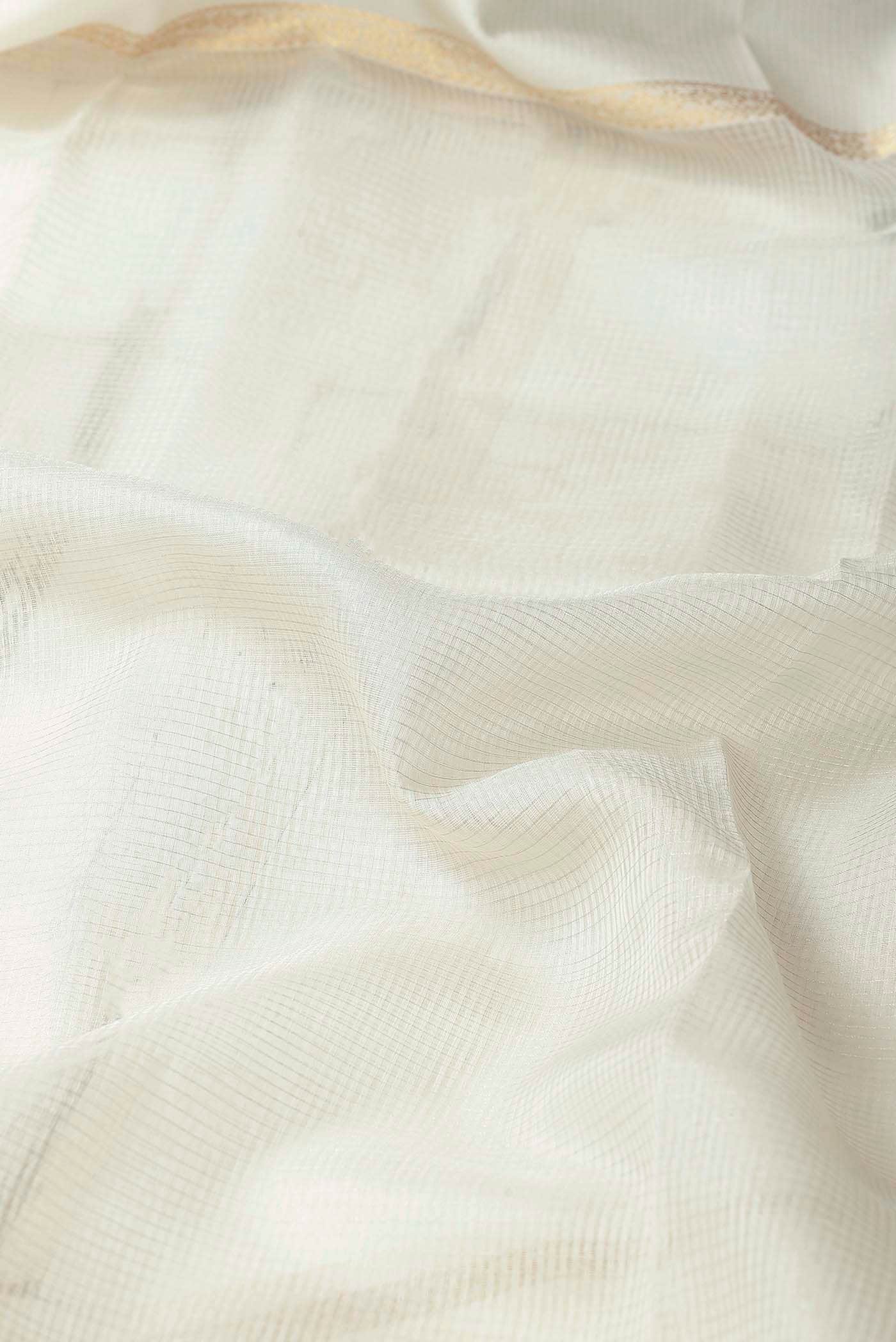 Off White Maheshwari Silk Cotton Saree