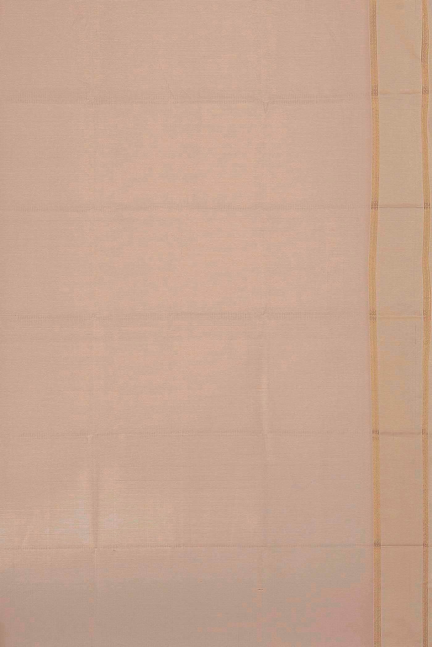 Peach Maheshwari Silk Cotton Saree