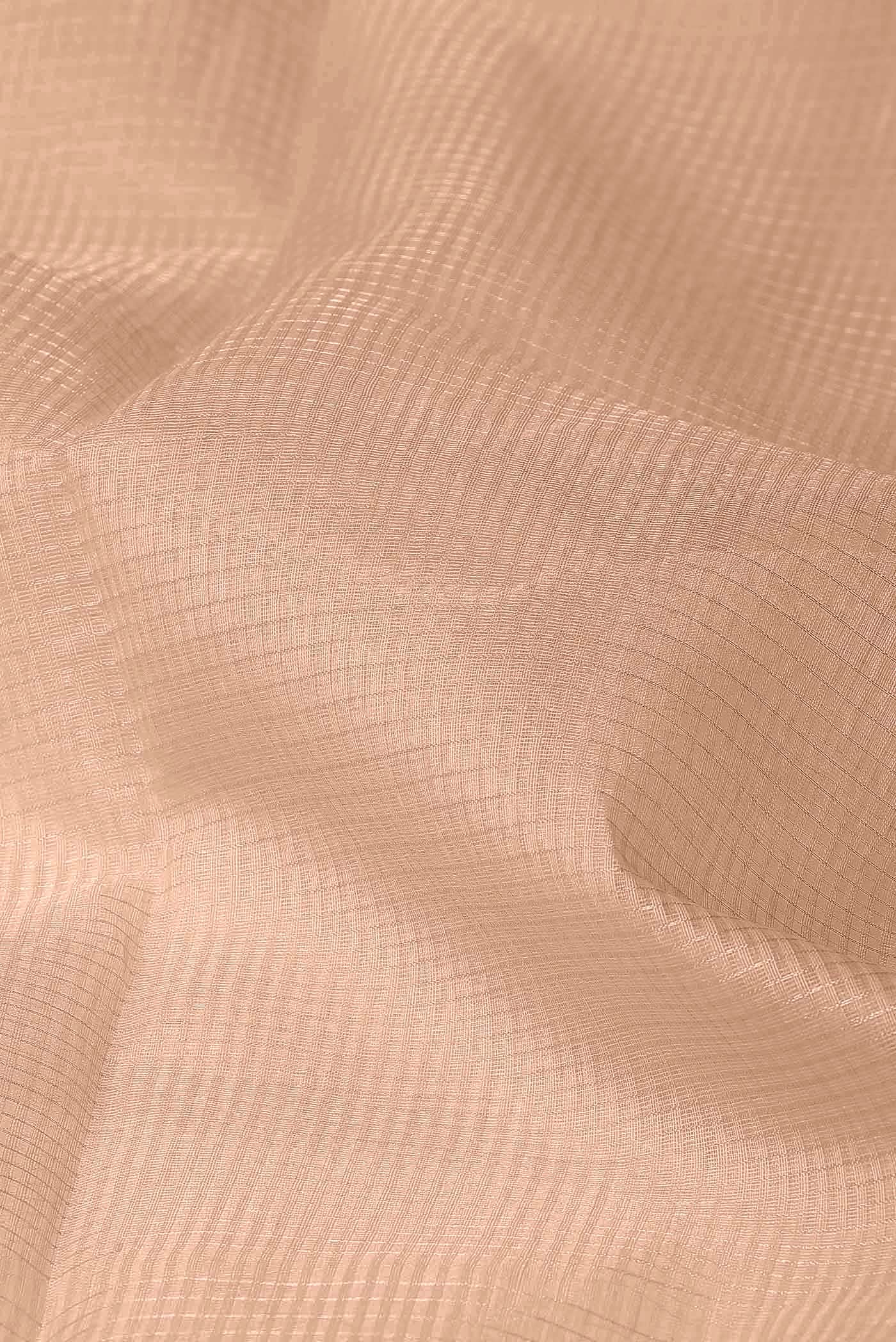 Peach Maheshwari Silk Cotton Saree