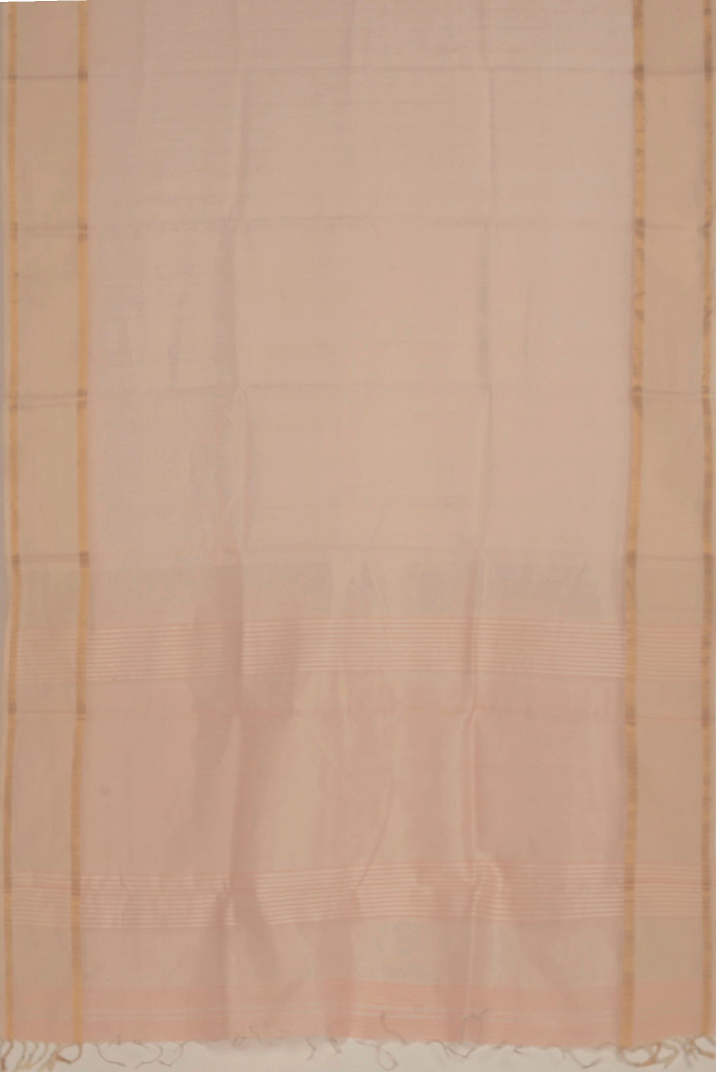 Peach Maheshwari Silk Cotton Saree