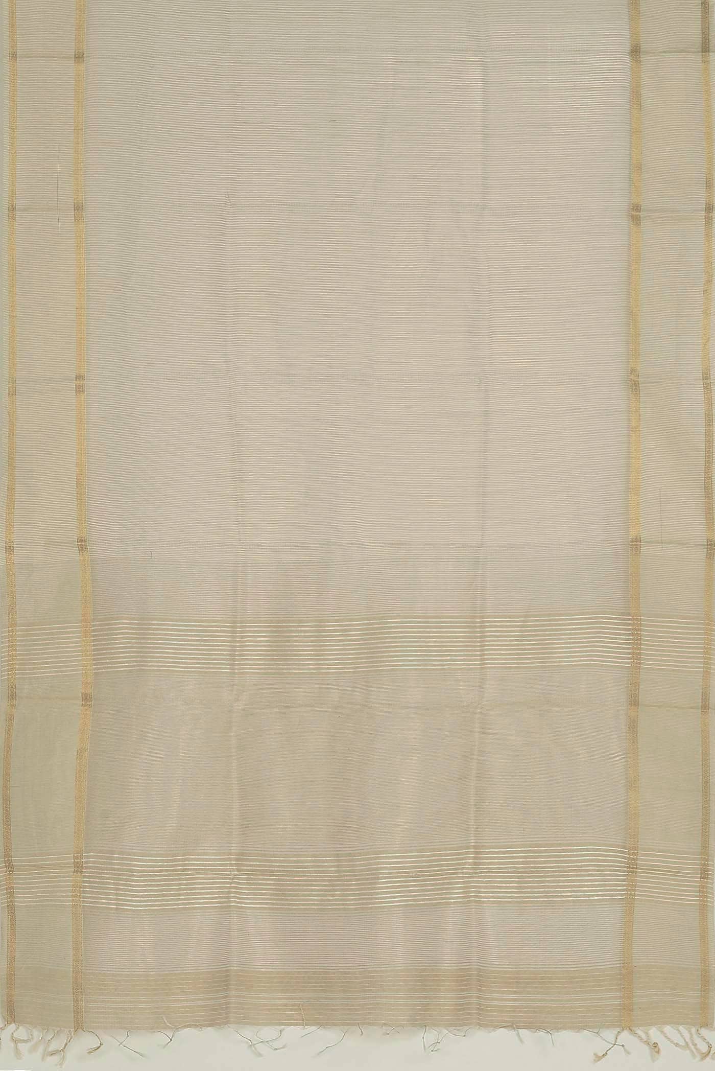 Beige Maheshwari Silk Cotton Saree