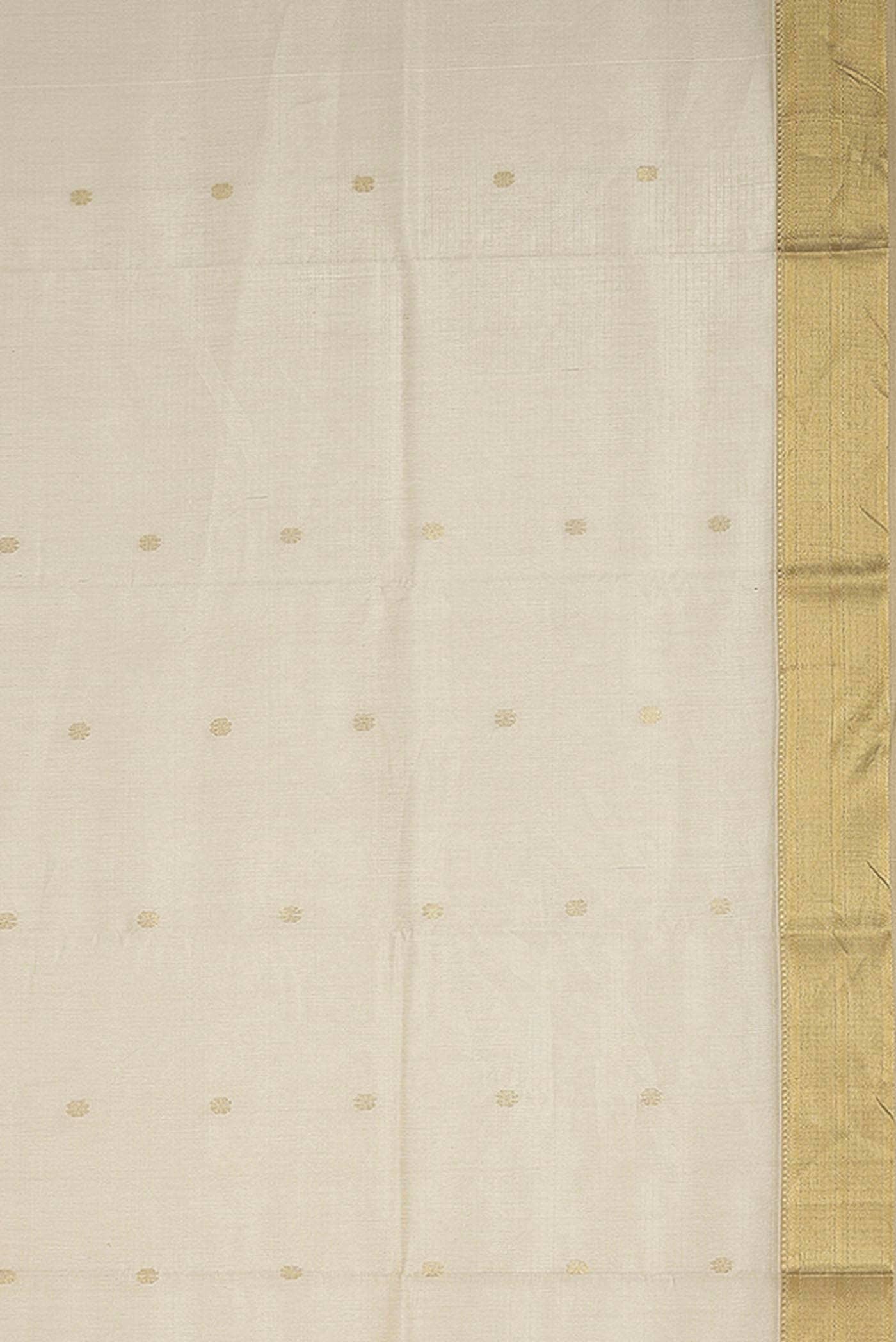 Beige Tussar Silk Saree