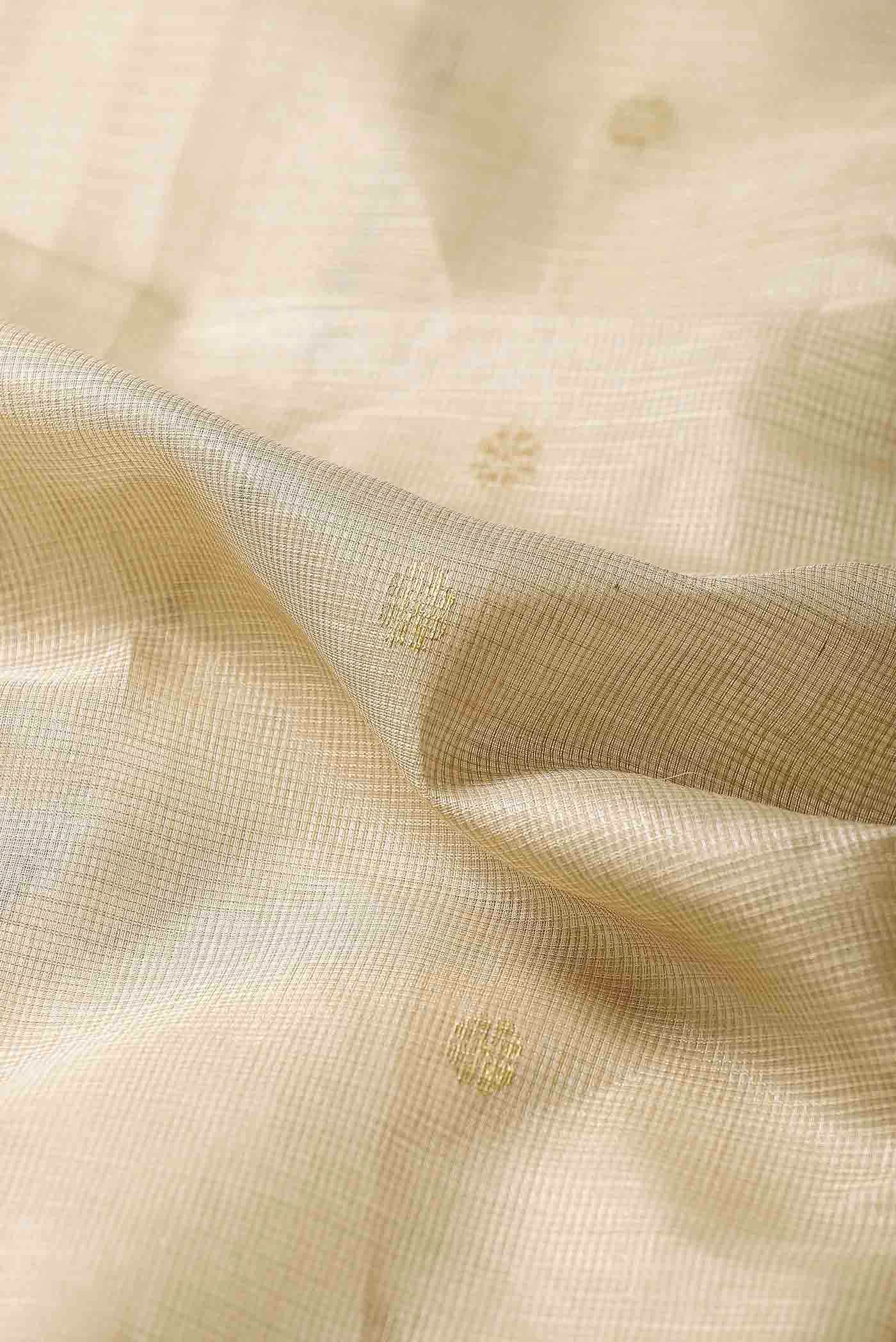 Beige Tussar Silk Saree