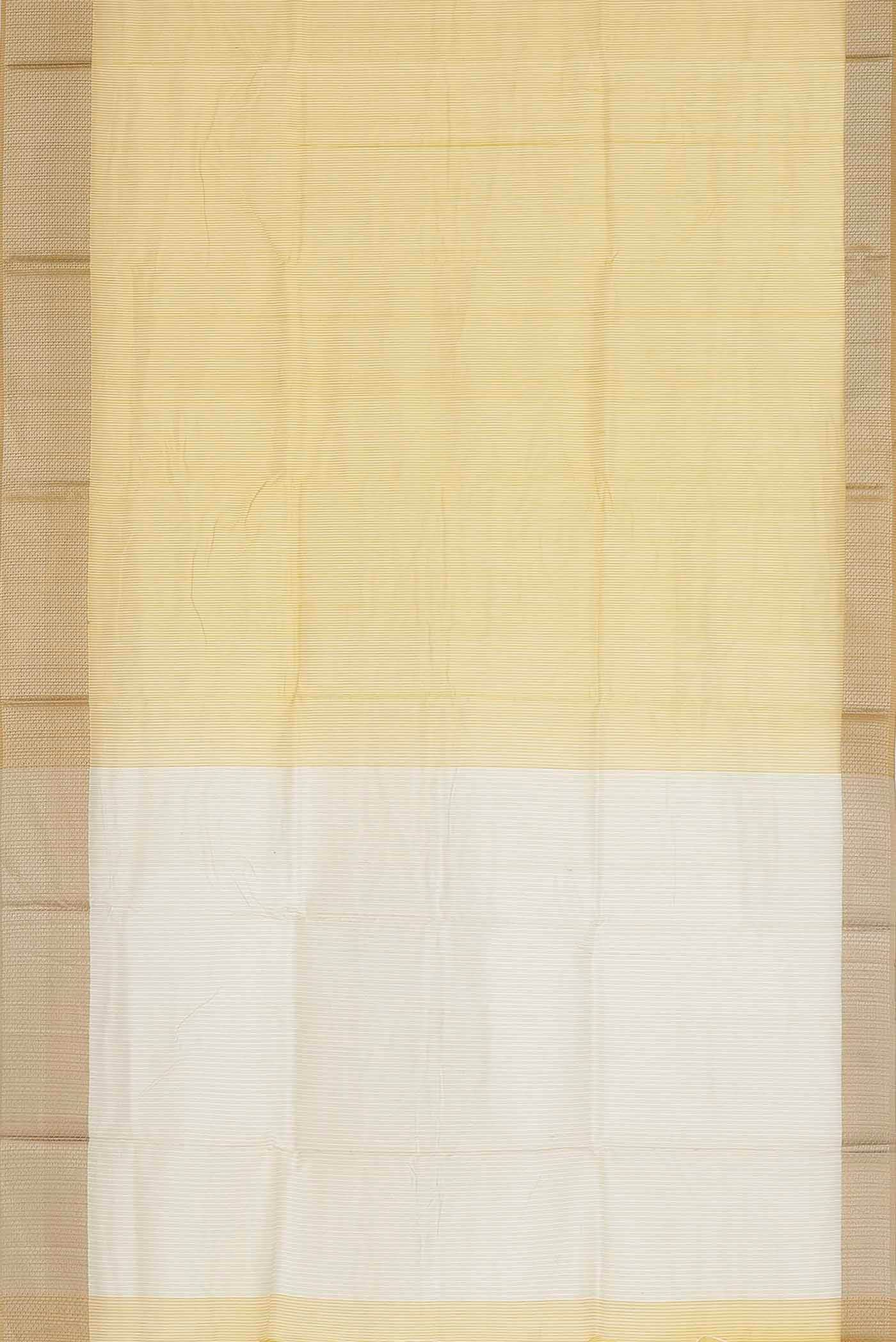 Yellow Maheshwari Silk Cotton Saree