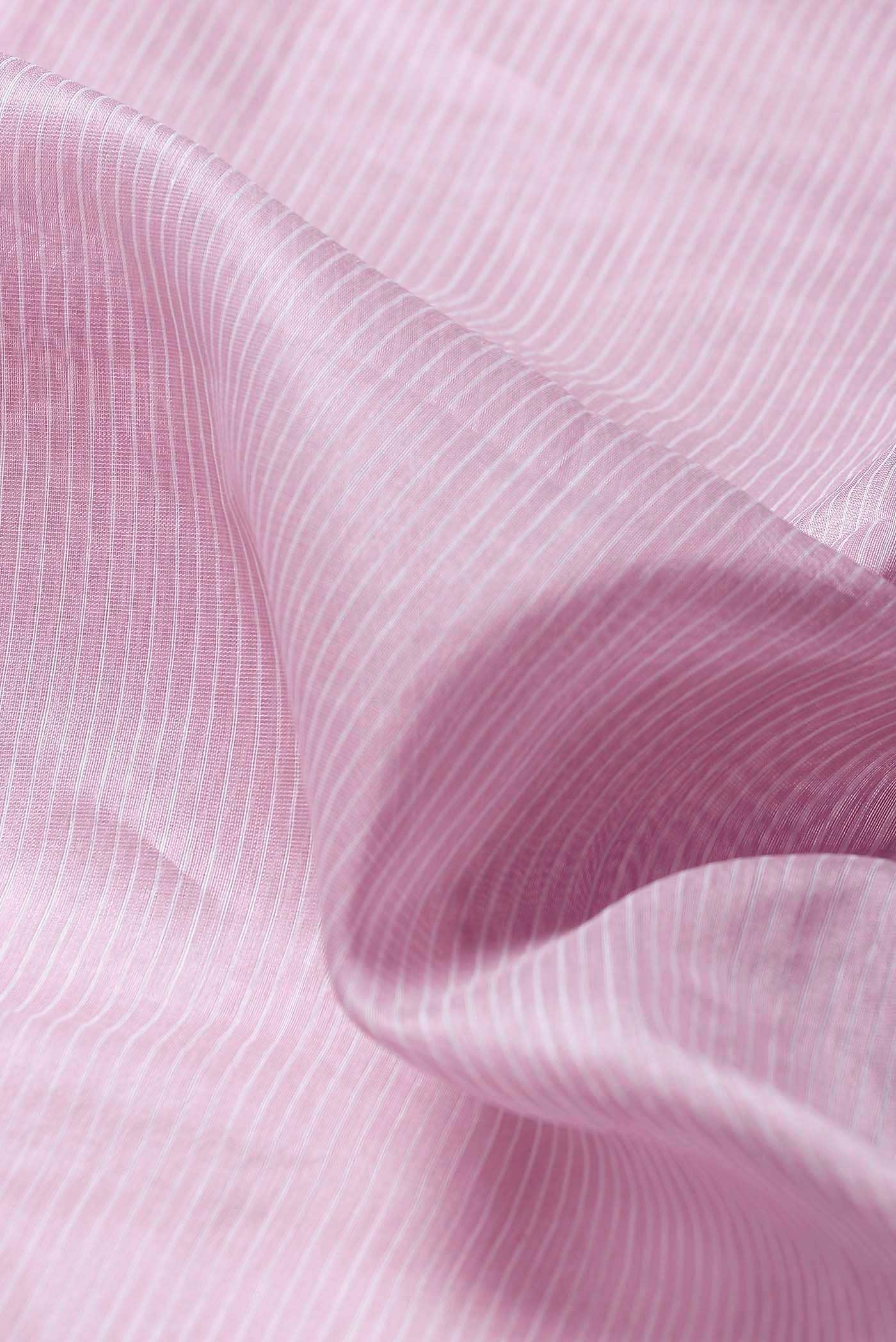 Rose pink Maheshwari Silk Cotton Saree