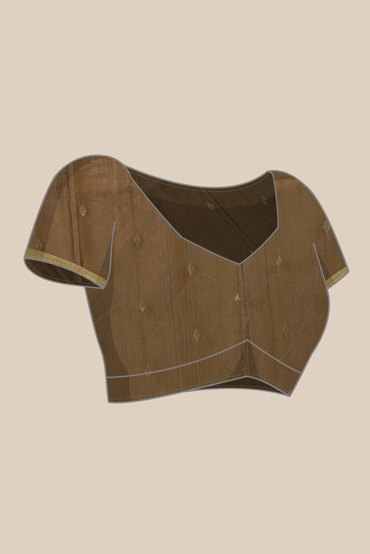 Brown Maheshwari Silk Cotton Saree