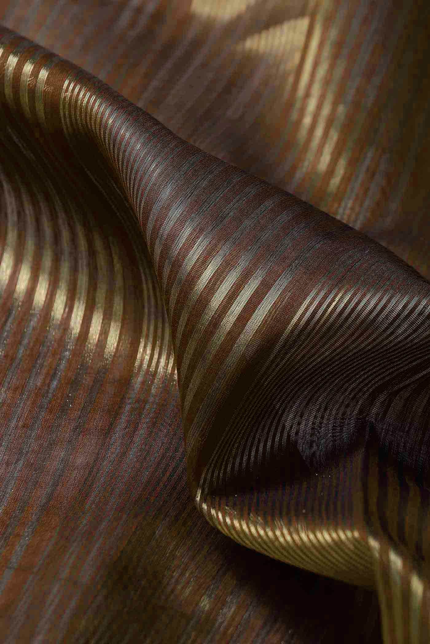 Brown Maheshwari Silk Cotton Saree