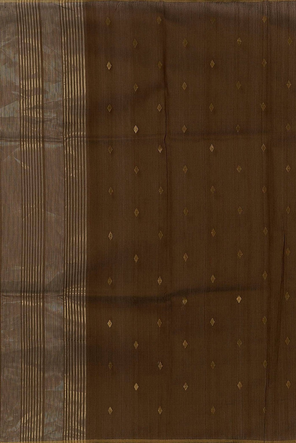 Brown Maheshwari Silk Cotton Saree