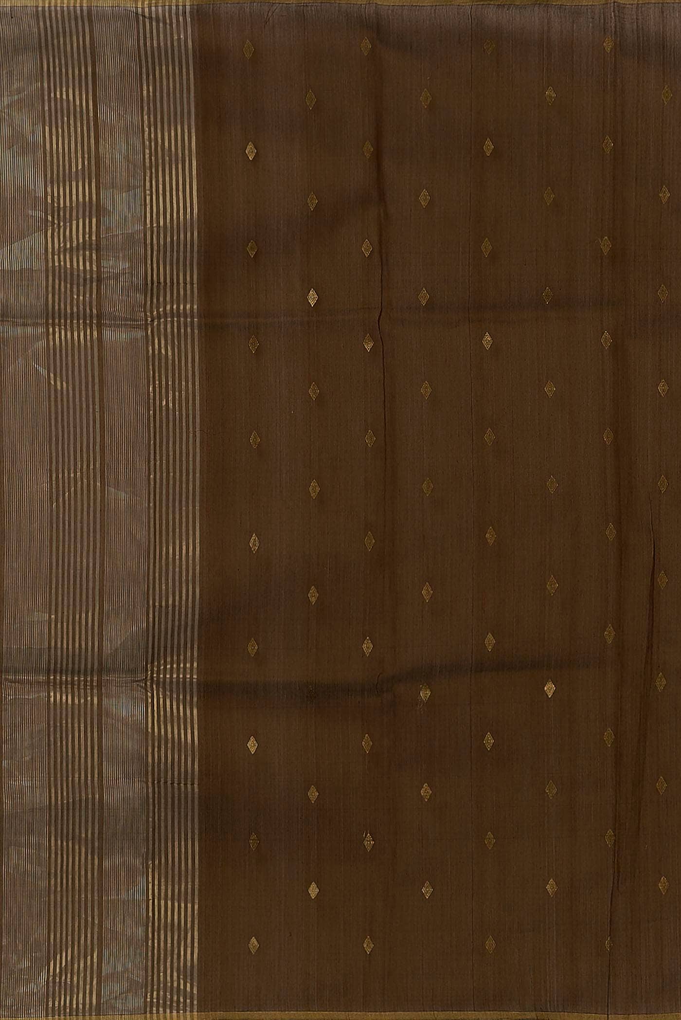 Brown Maheshwari Silk Cotton Saree