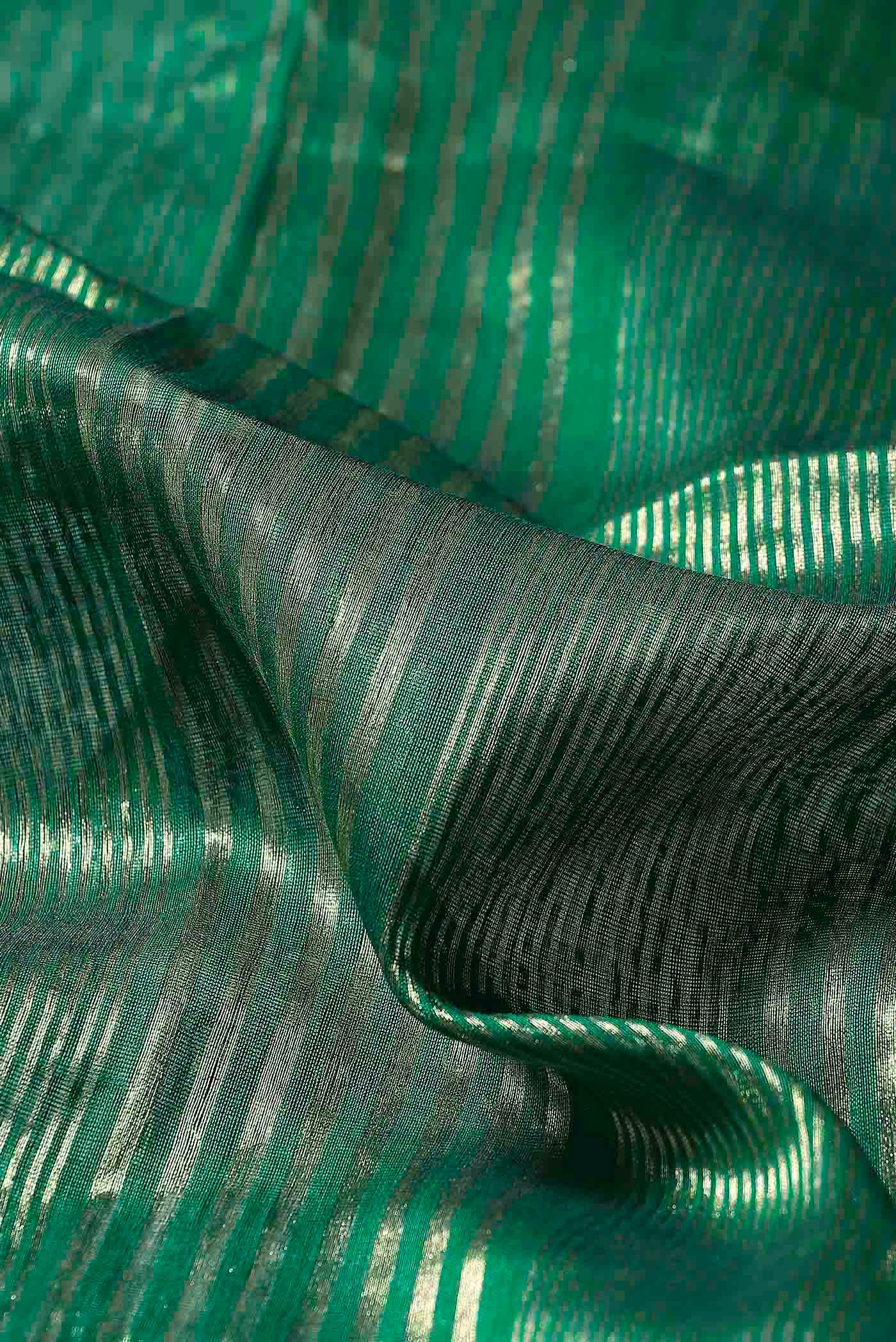 Green Maheshwari Silk Cotton Saree