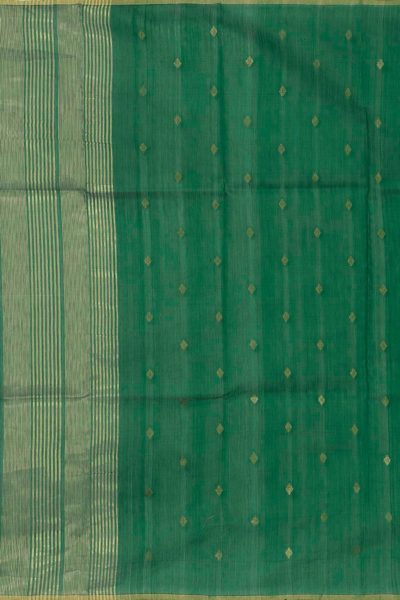 Green Maheshwari Silk Cotton Saree