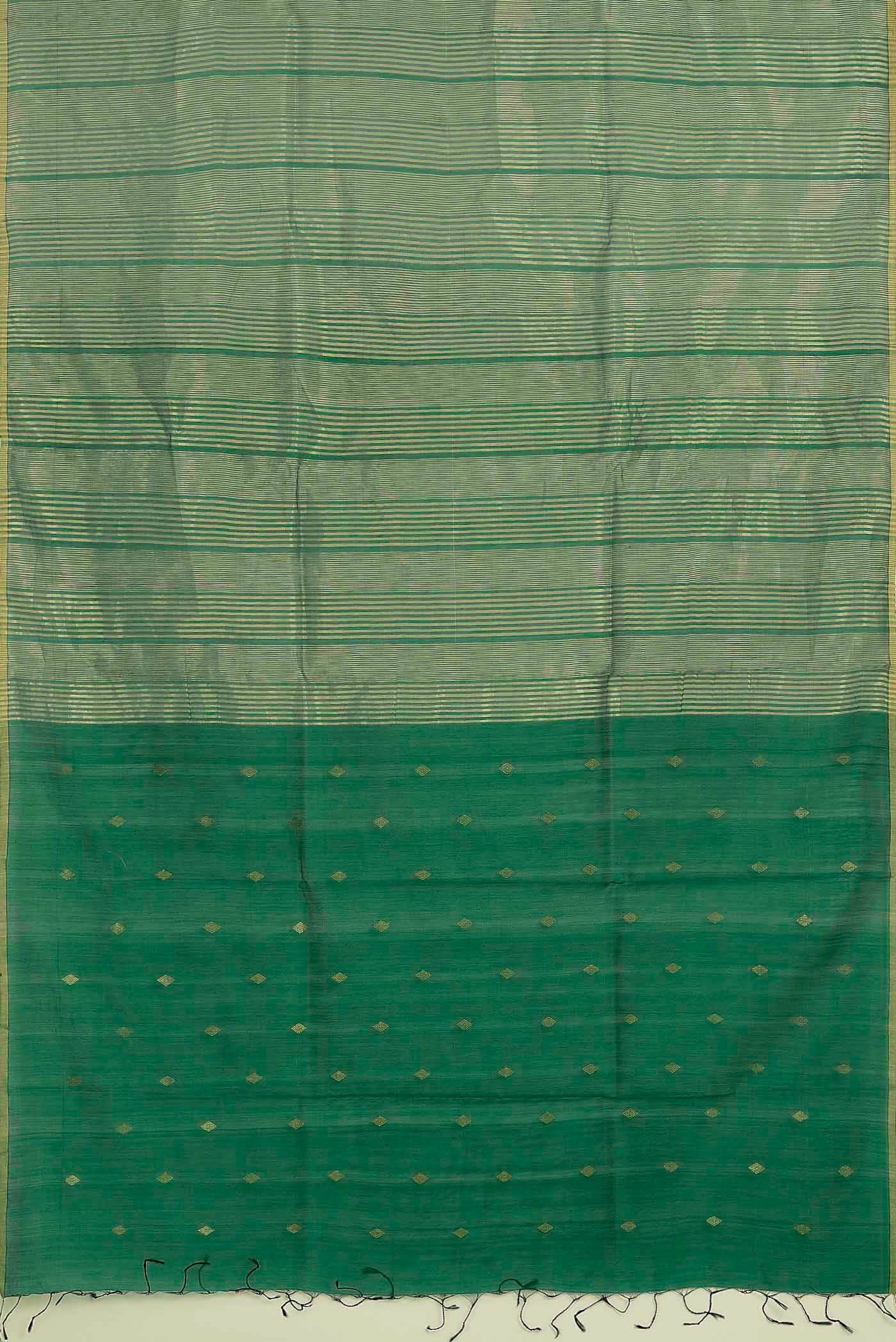 Green Maheshwari Silk Cotton Saree