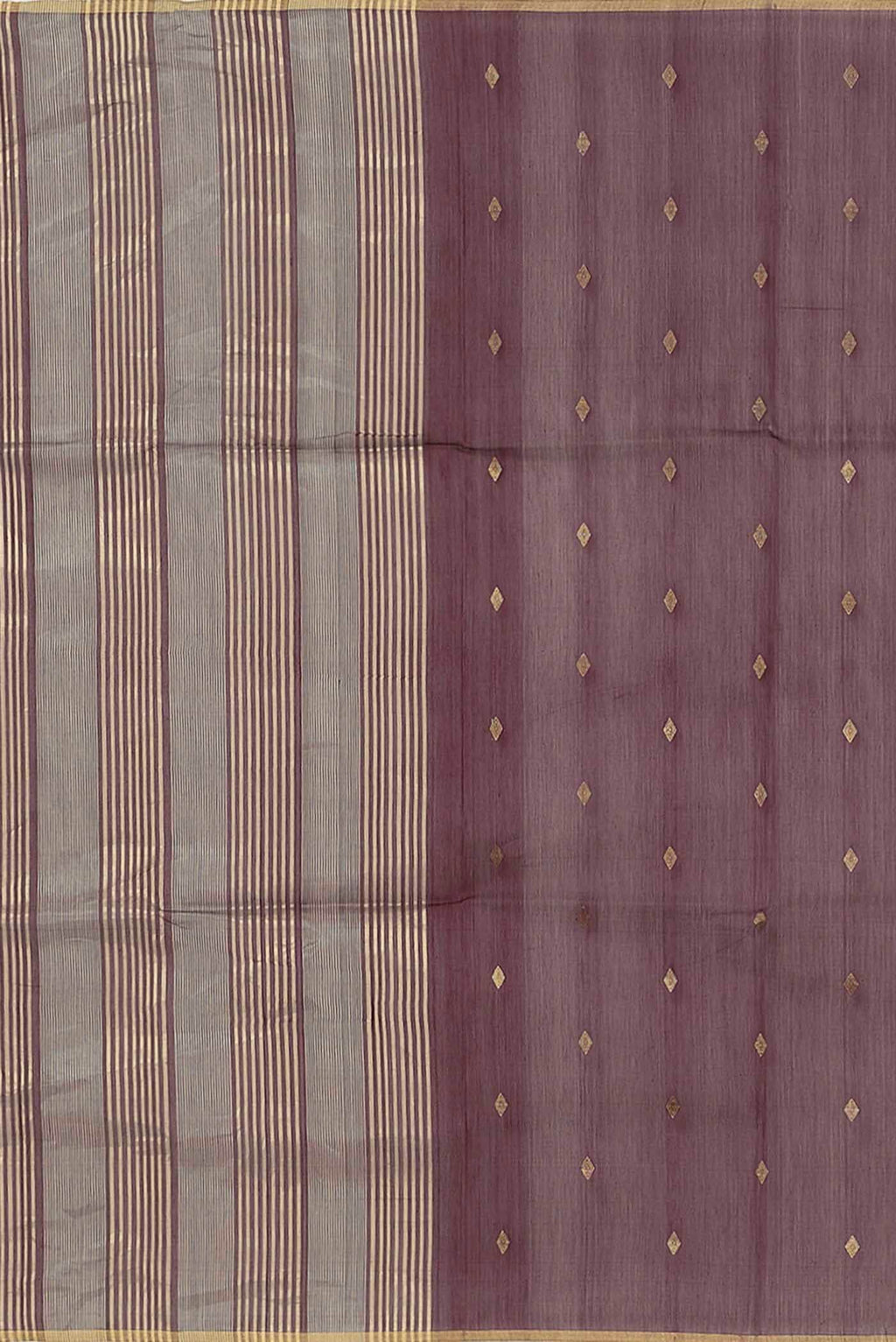 Brown Maheshwari Silk Cotton Saree
