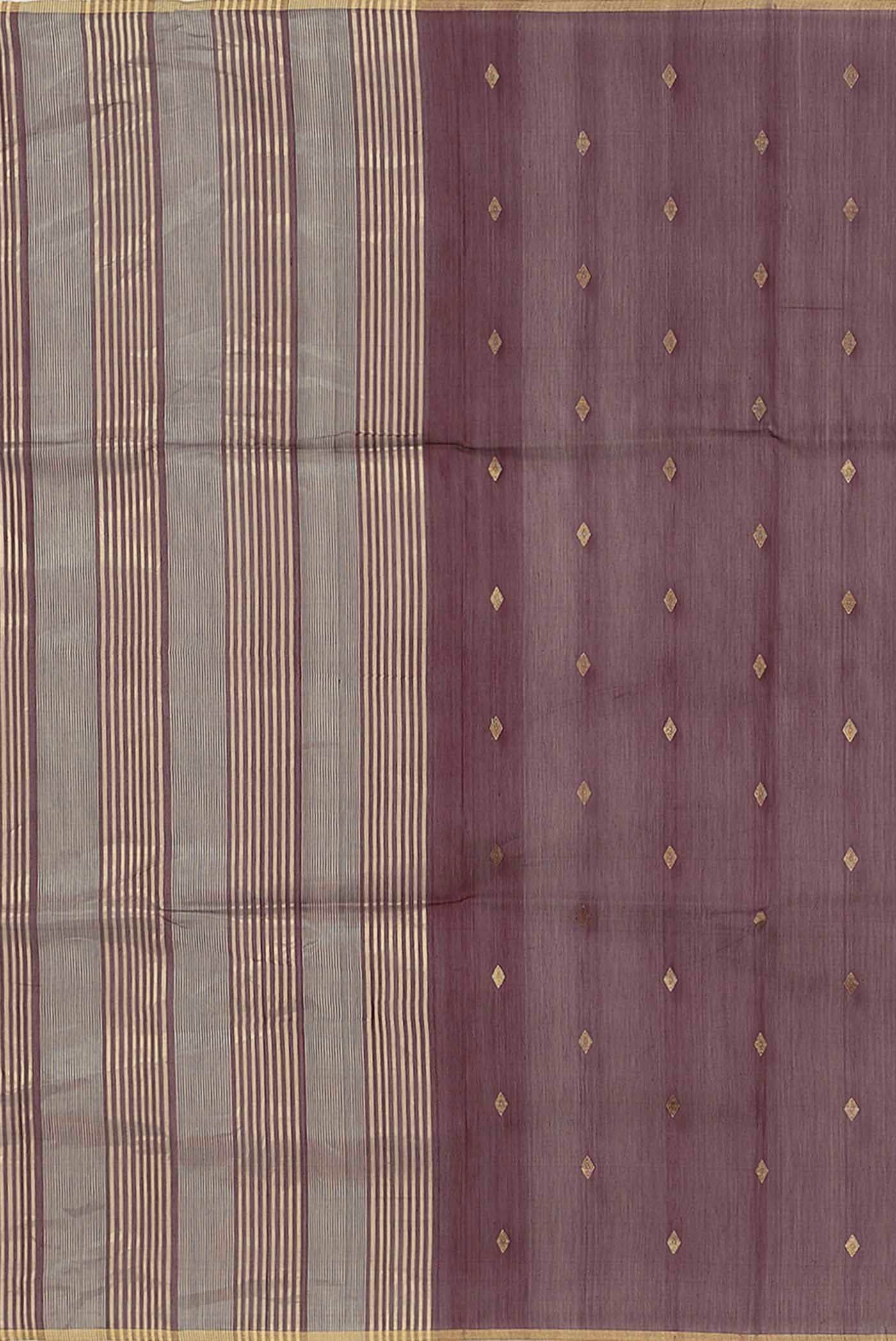 Brown Maheshwari Silk Cotton Saree