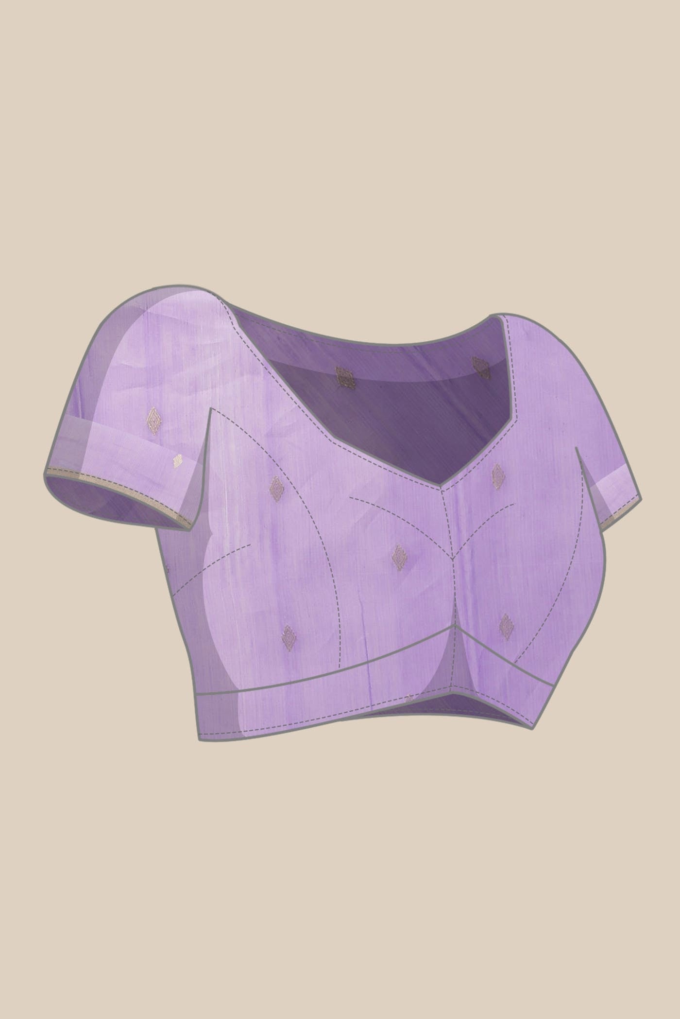 Lavender Maheshwari Silk Cotton Saree