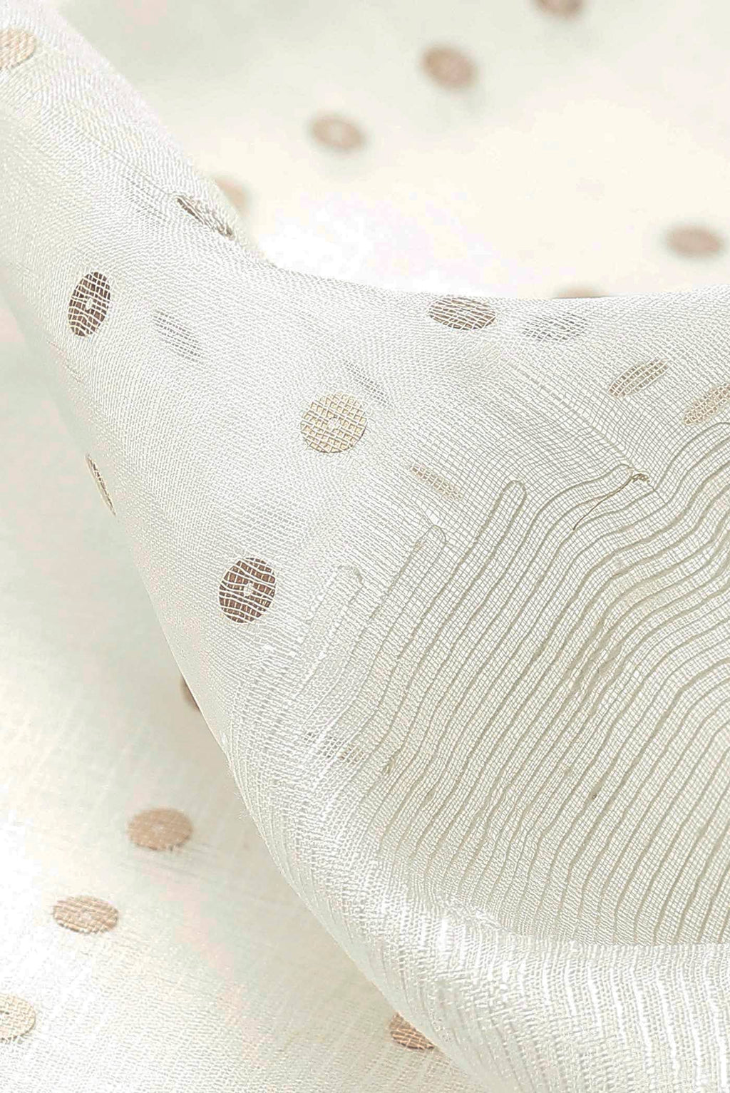 White Bhagalpuri Tussar Silk Saree