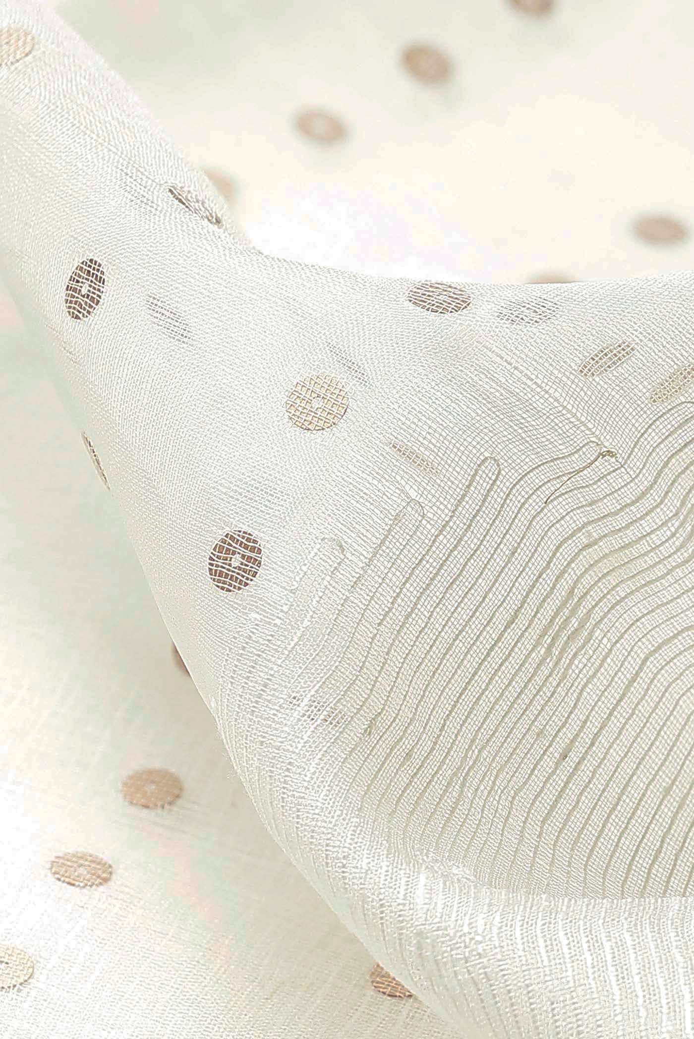 White Bhagalpuri Tussar Silk Saree