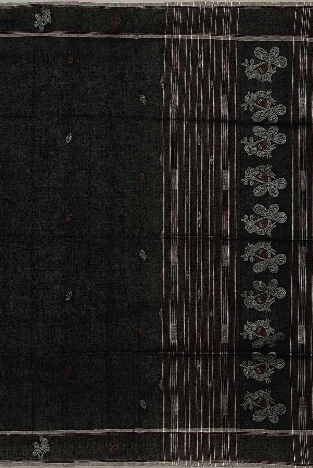 Black Bengal Cotton Saree